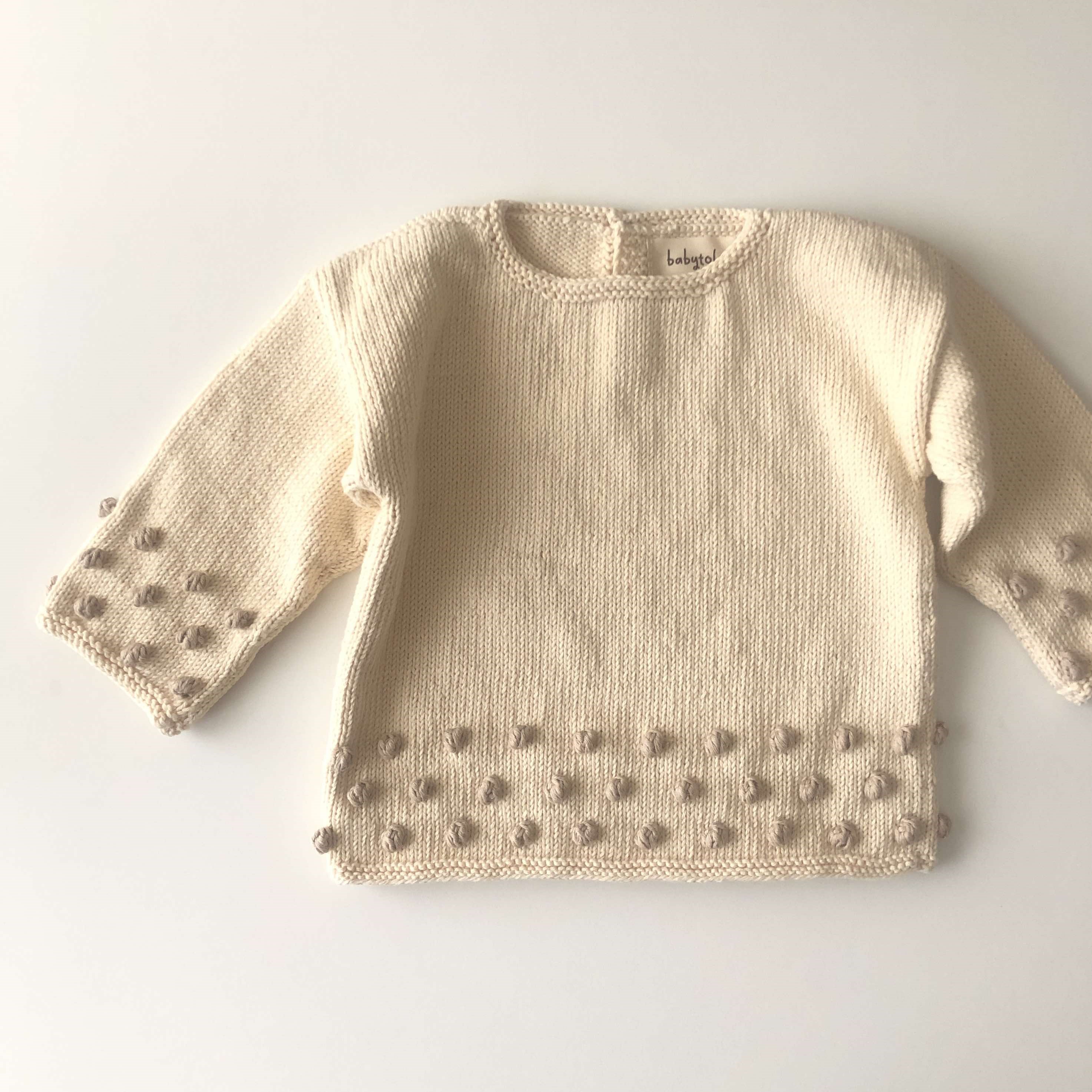 Comfy Popcorn Sweater, Natural