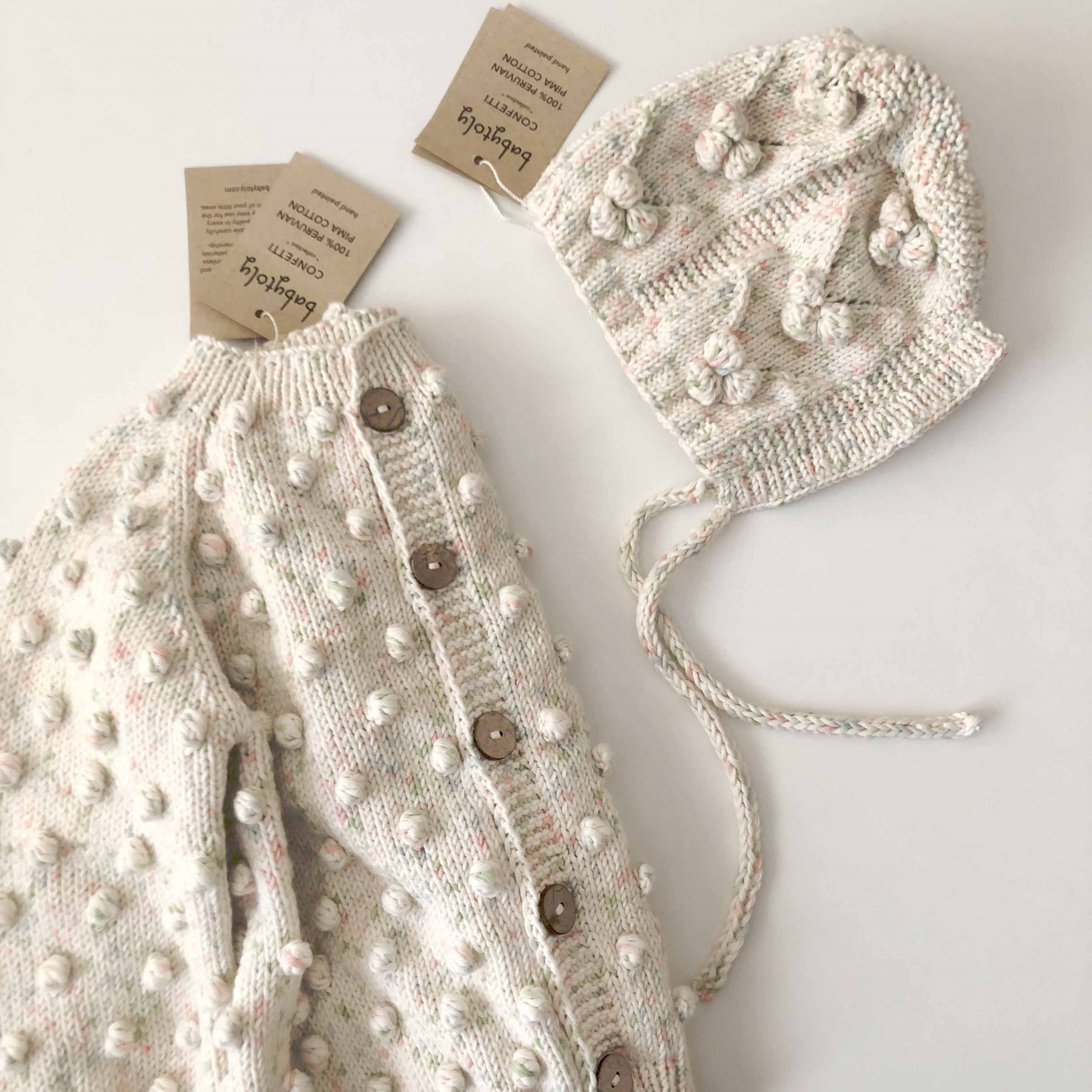 Fancy Popcorn Bonnet, Exclusive Confetti - Custom Color