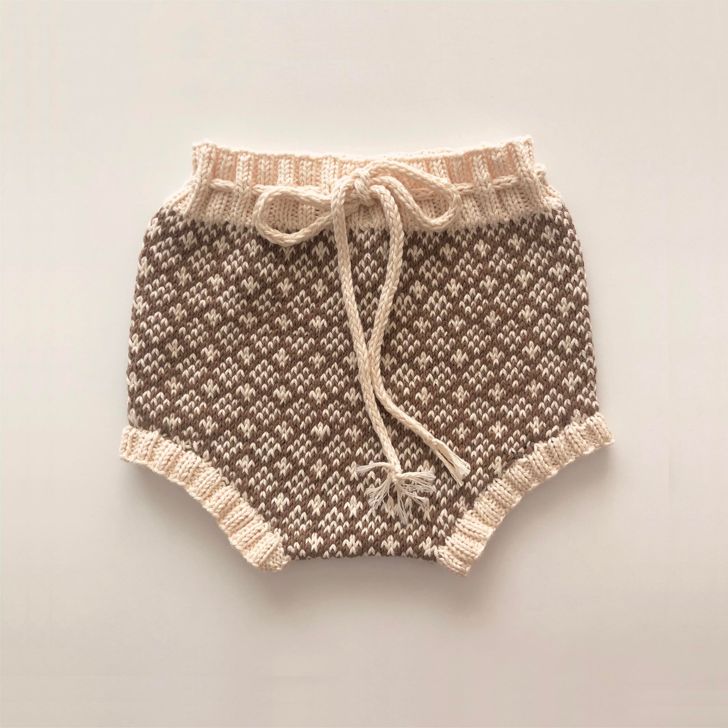 Folk Bloomer, Natural(waist) × Camel(patterns)