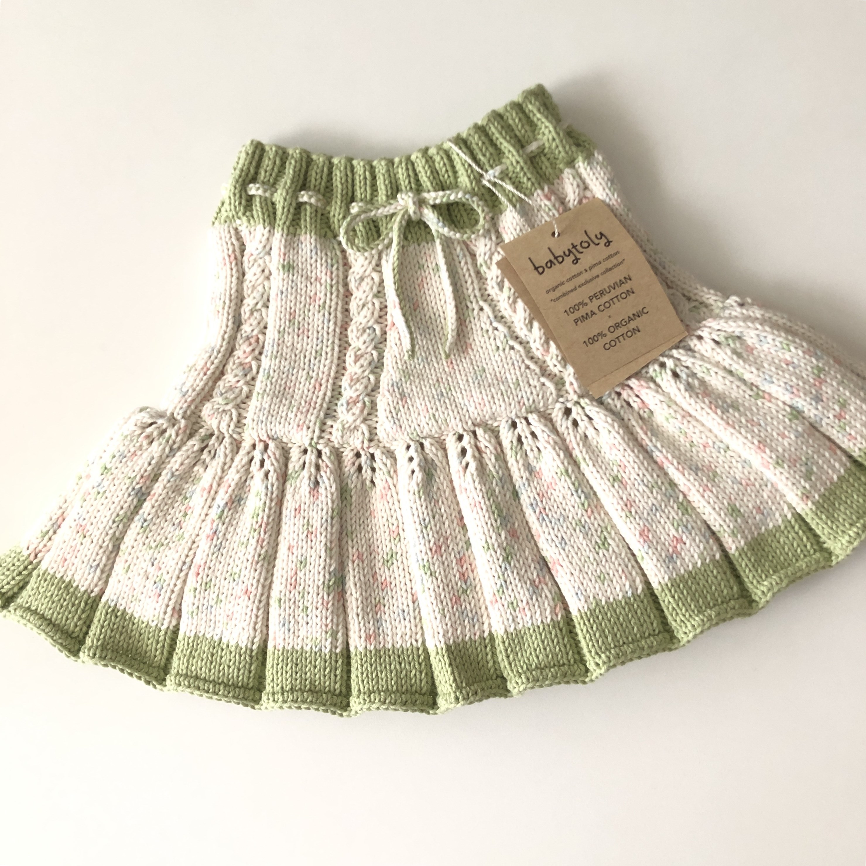 Ivy Skirt / 2 Color,  Exclusive Confetti - Pastel rainbow × Pistachio