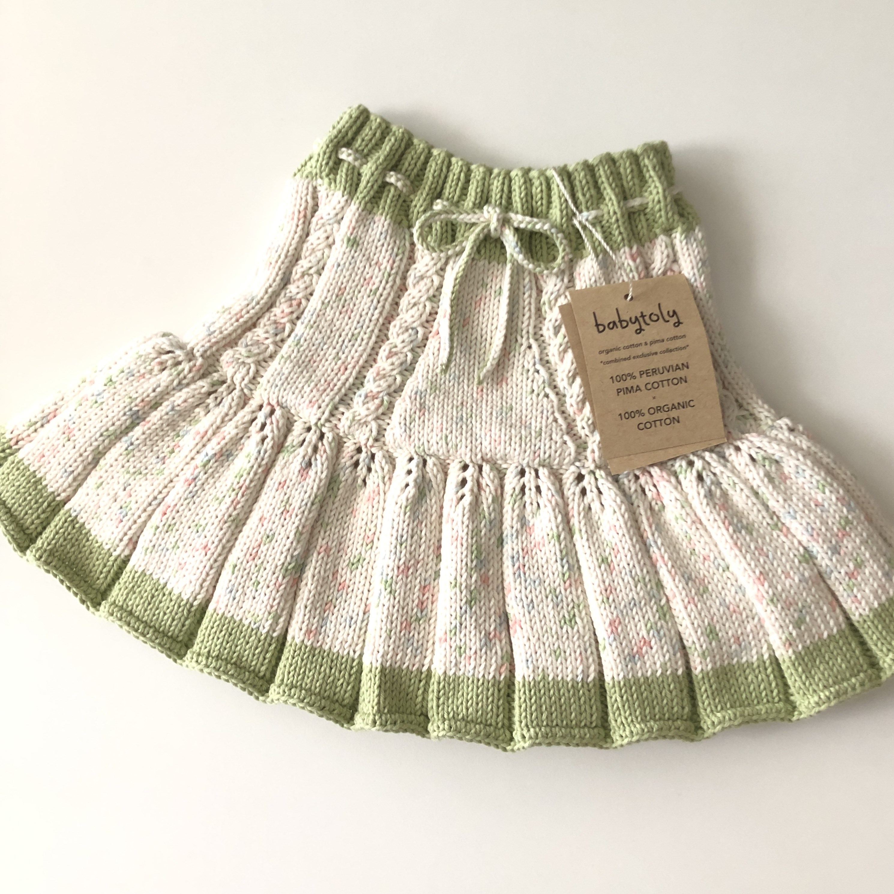 Ivy Skirt / 2 Color,  Exclusive Confetti - Pastel rainbow × Pistachio