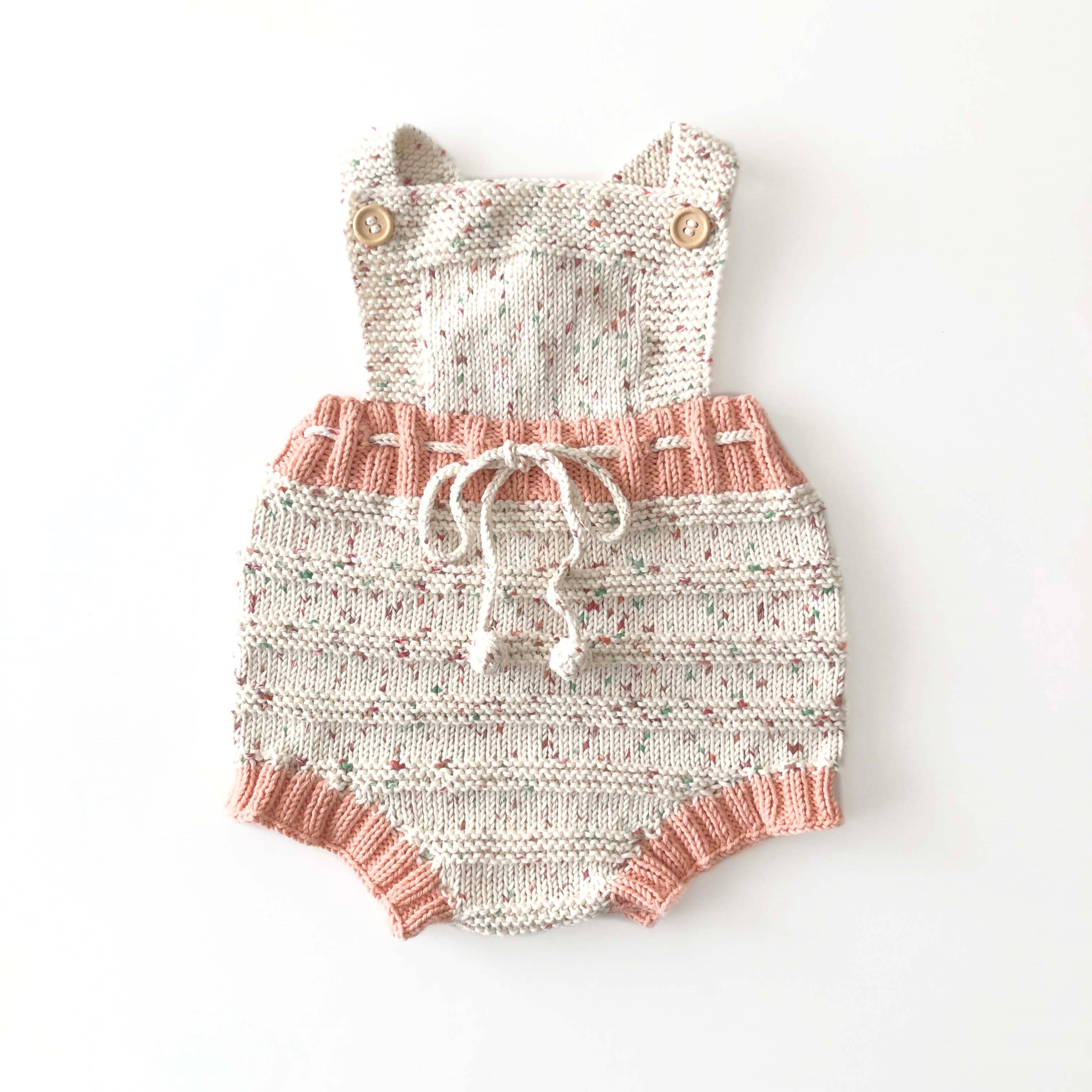 Macaron  Romper, Exclusive Confetti - Tea garden × Papaya