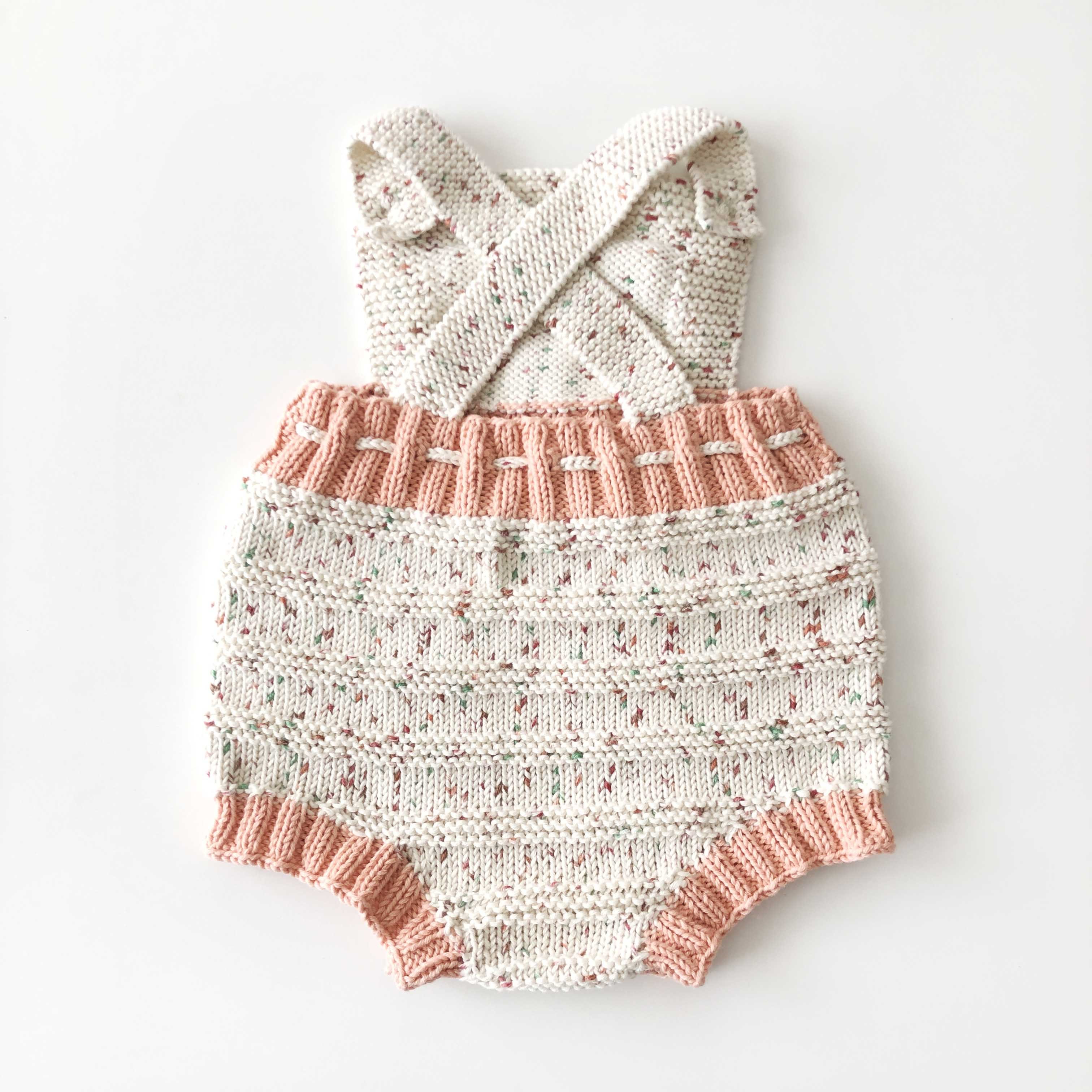 Macaron  Romper, Exclusive Confetti - Tea garden × Papaya