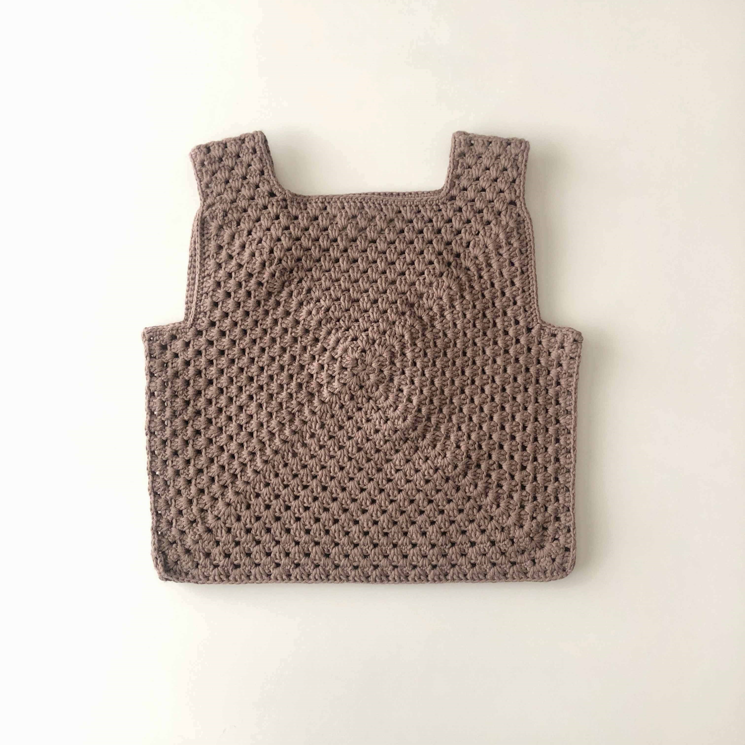 Malinda Crochet Top, Mink Base