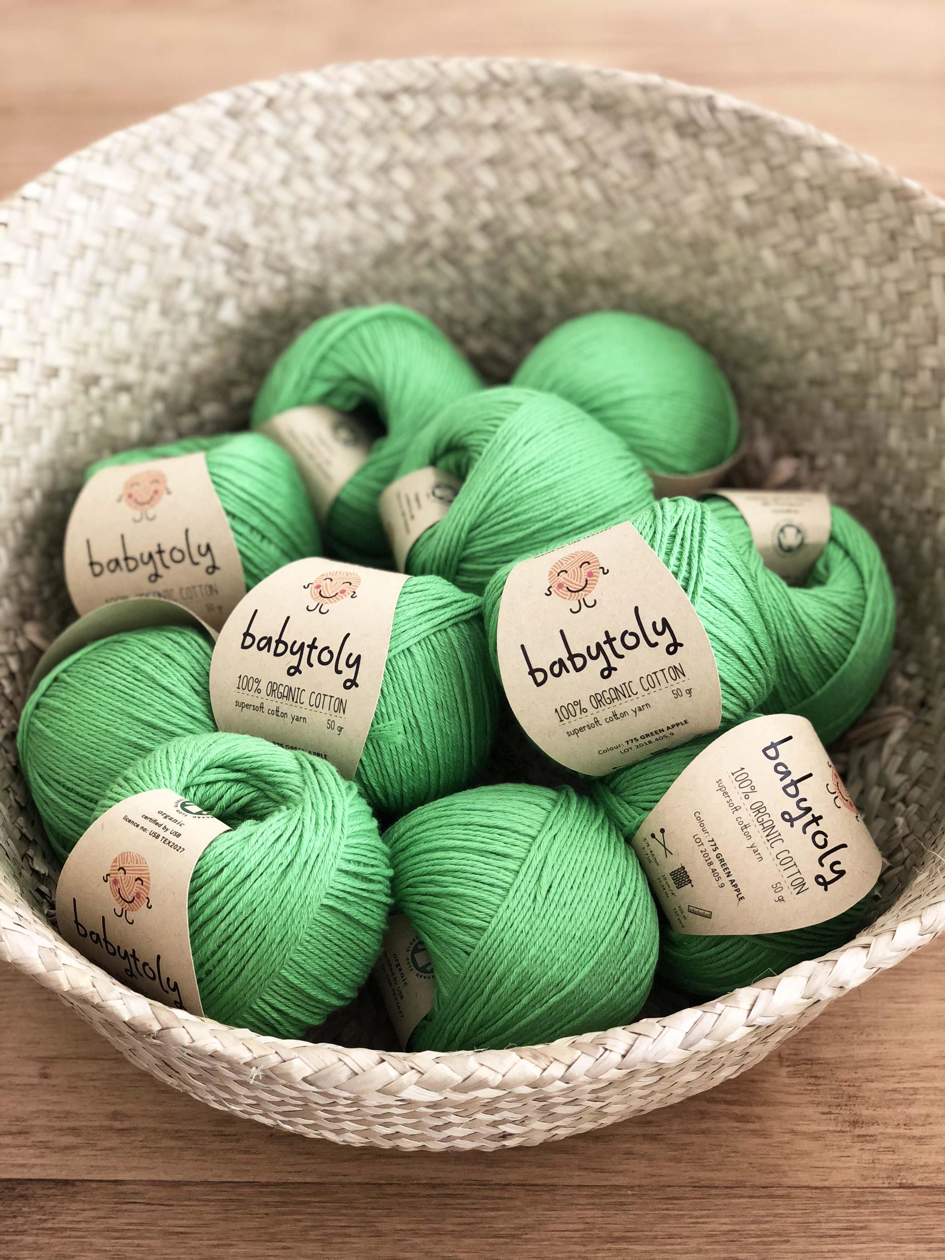 Organic Cotton Yarn - GREEN APPLE, 775