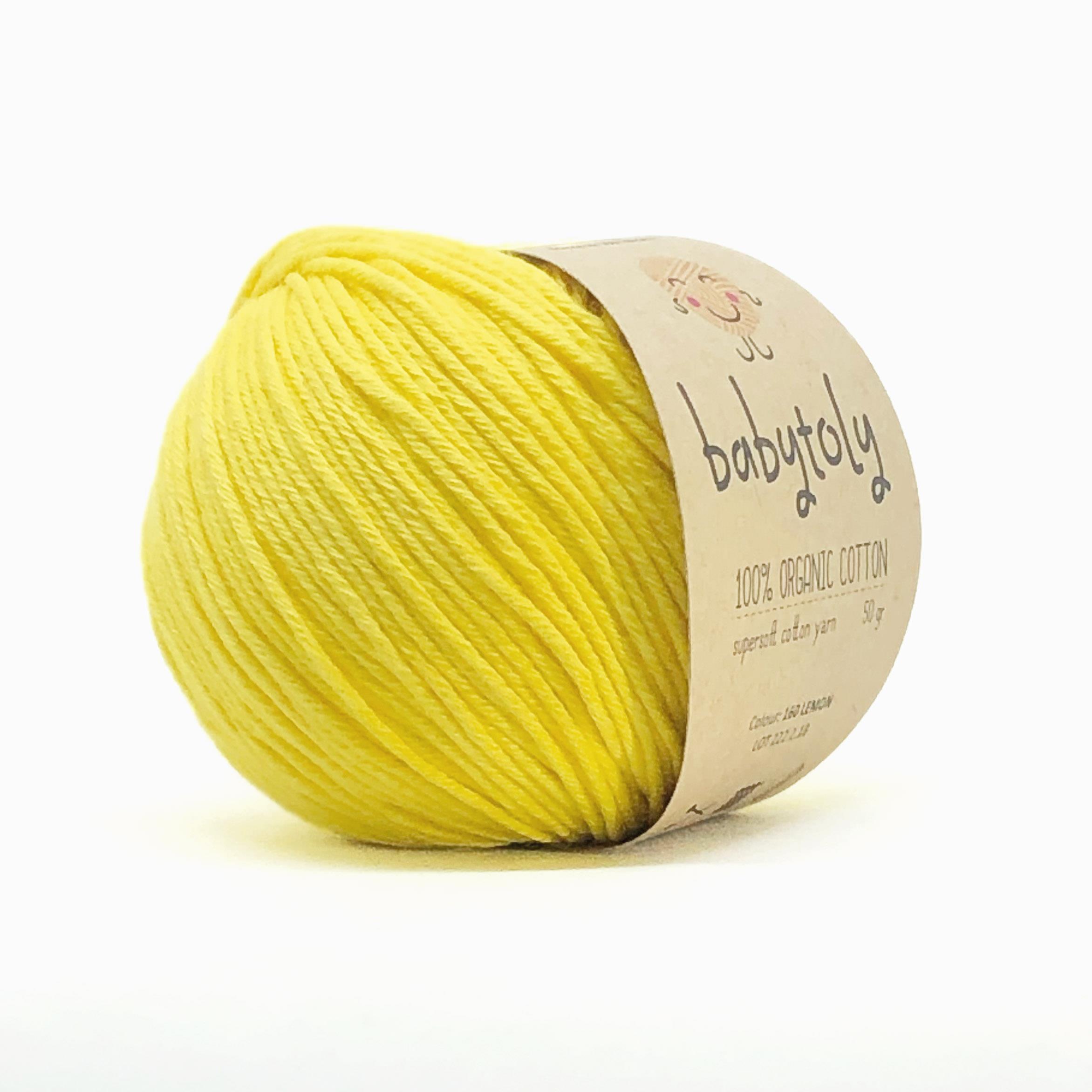 Organic Cotton Yarn  - LEMON, 160