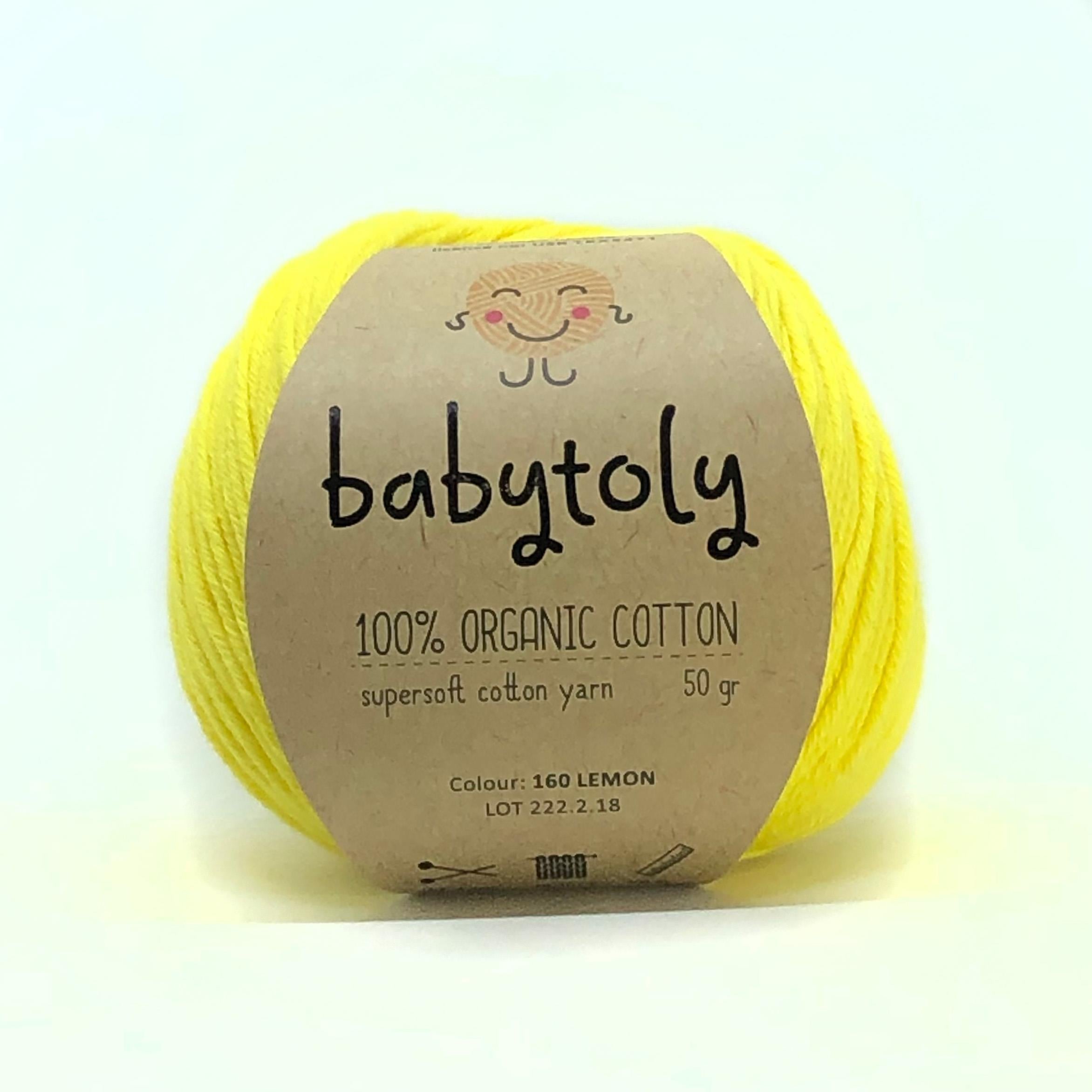 Organic Cotton Yarn  - LEMON, 160
