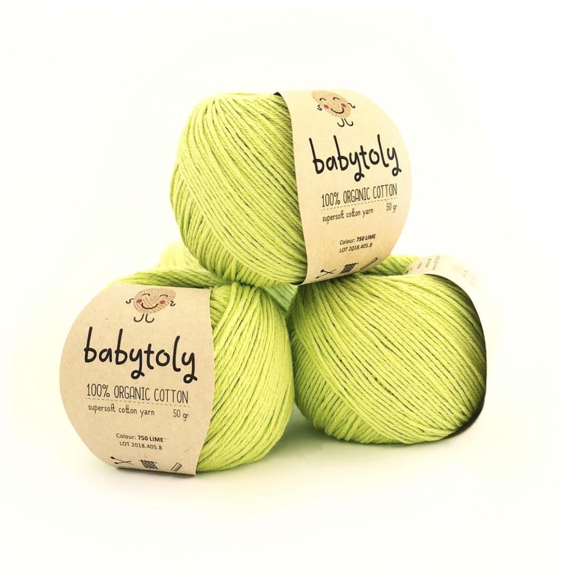 Organic Cotton Yarn - LIME, 750