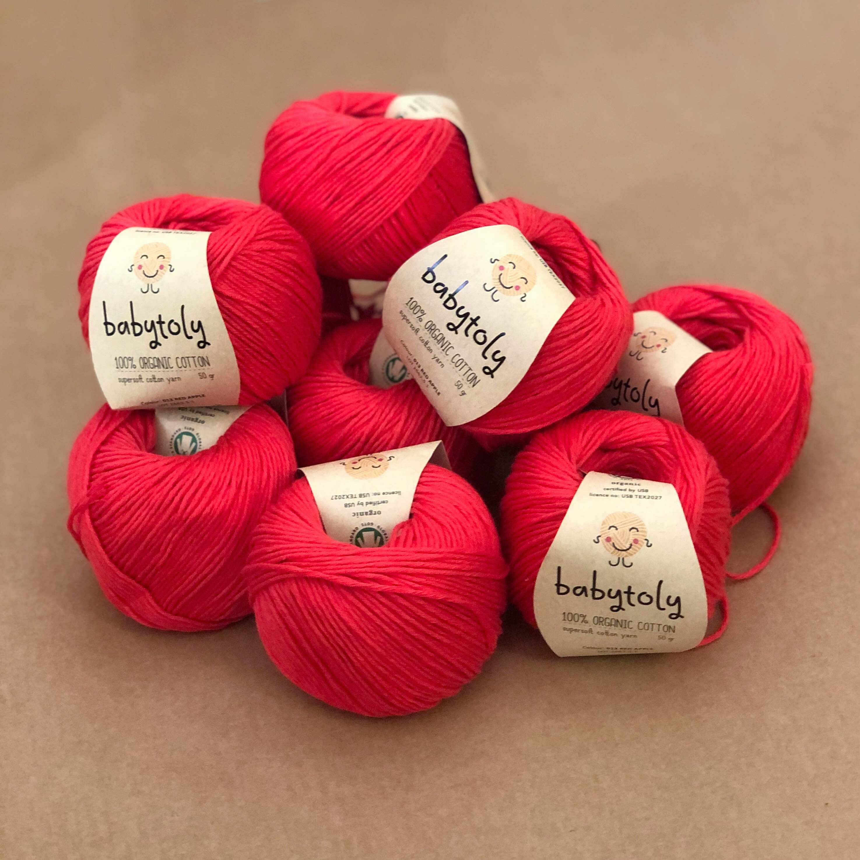 Organic Cotton Yarn - RED APPLE, 013