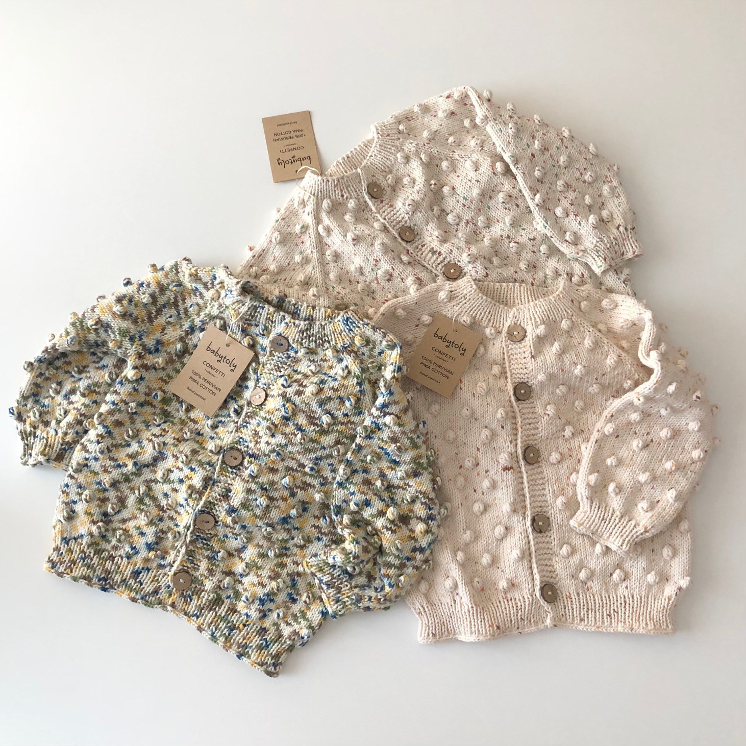 Popcorn Cardigan, Exclusive confetti - Custom color