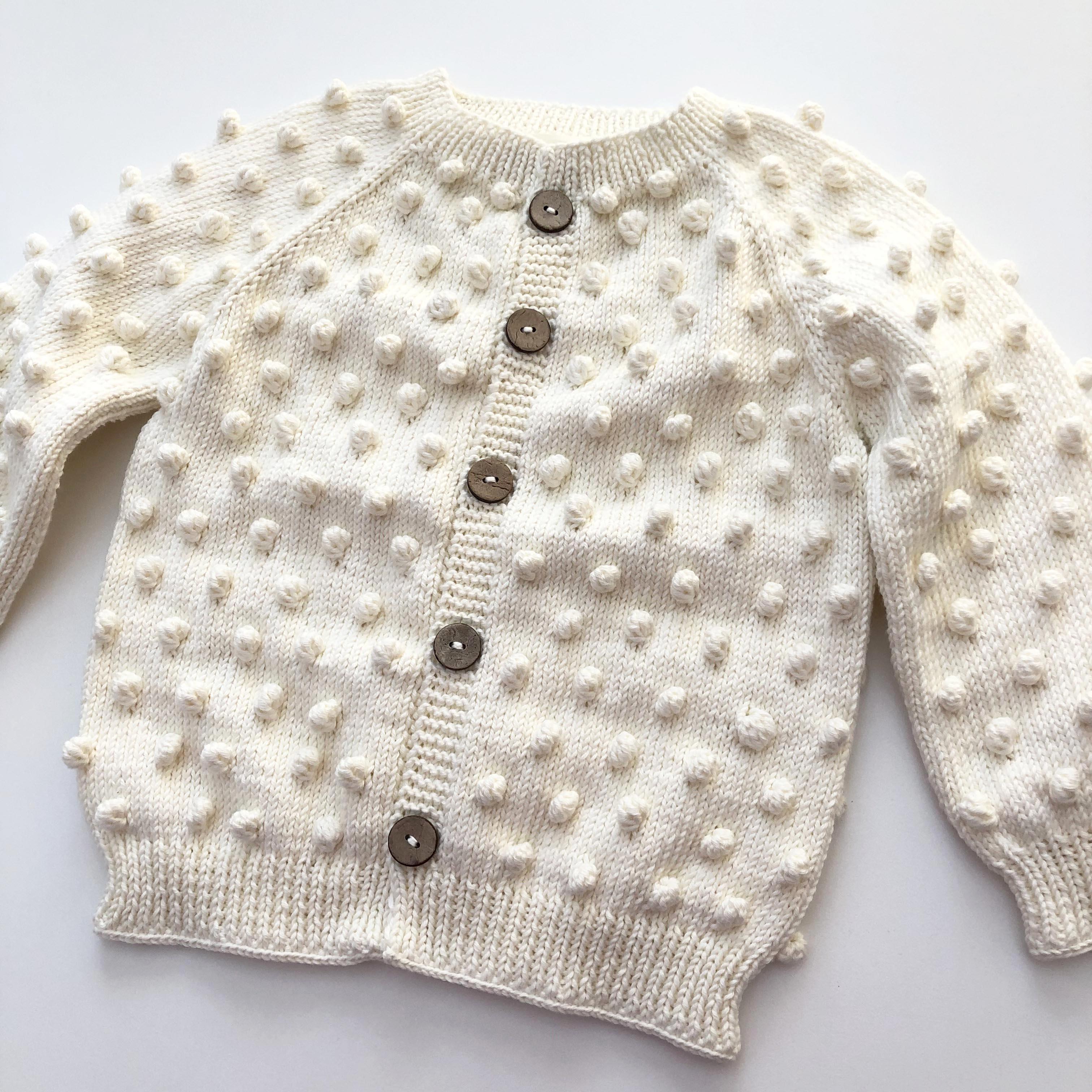 Popcorn Cardigan, Snow