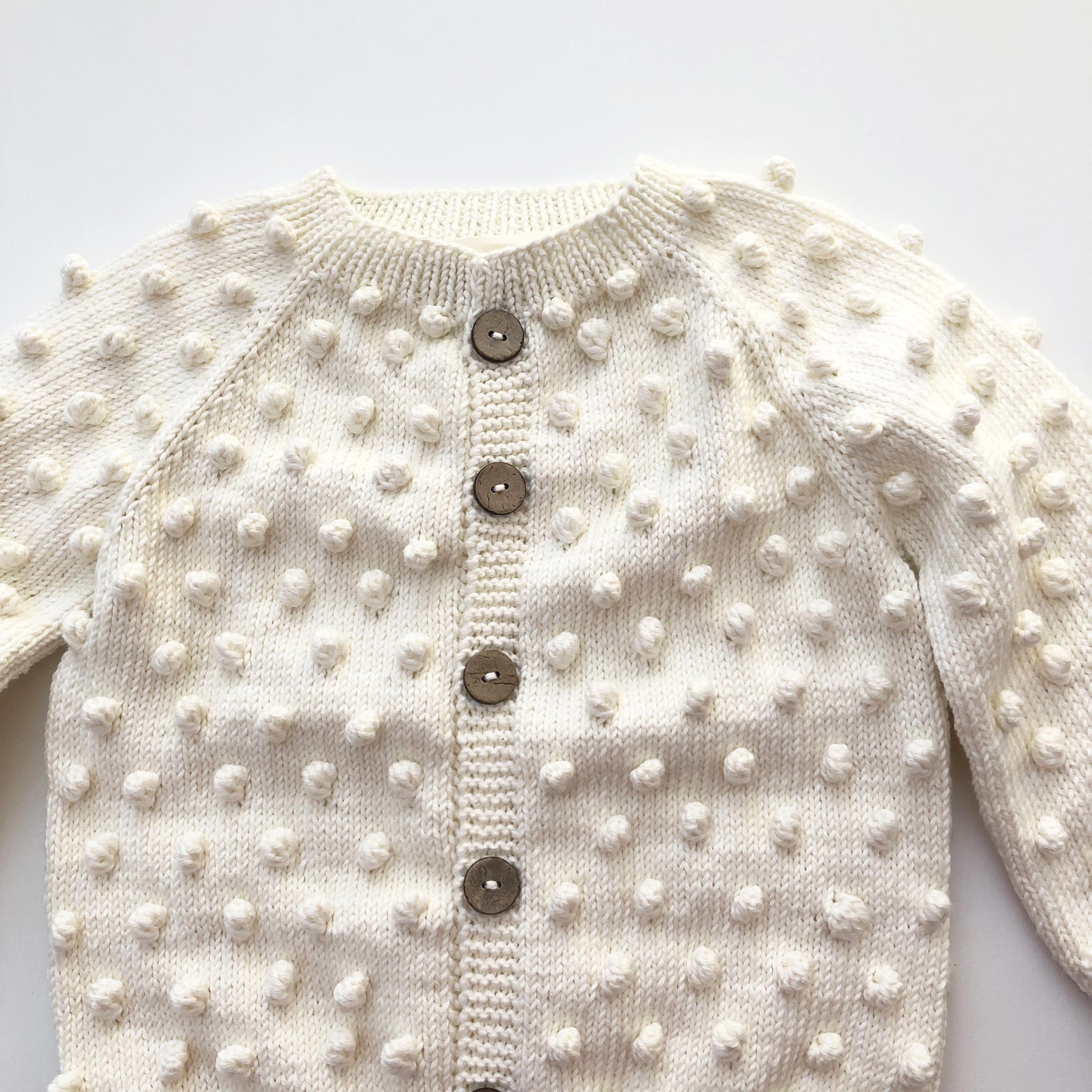 Popcorn Cardigan, Snow