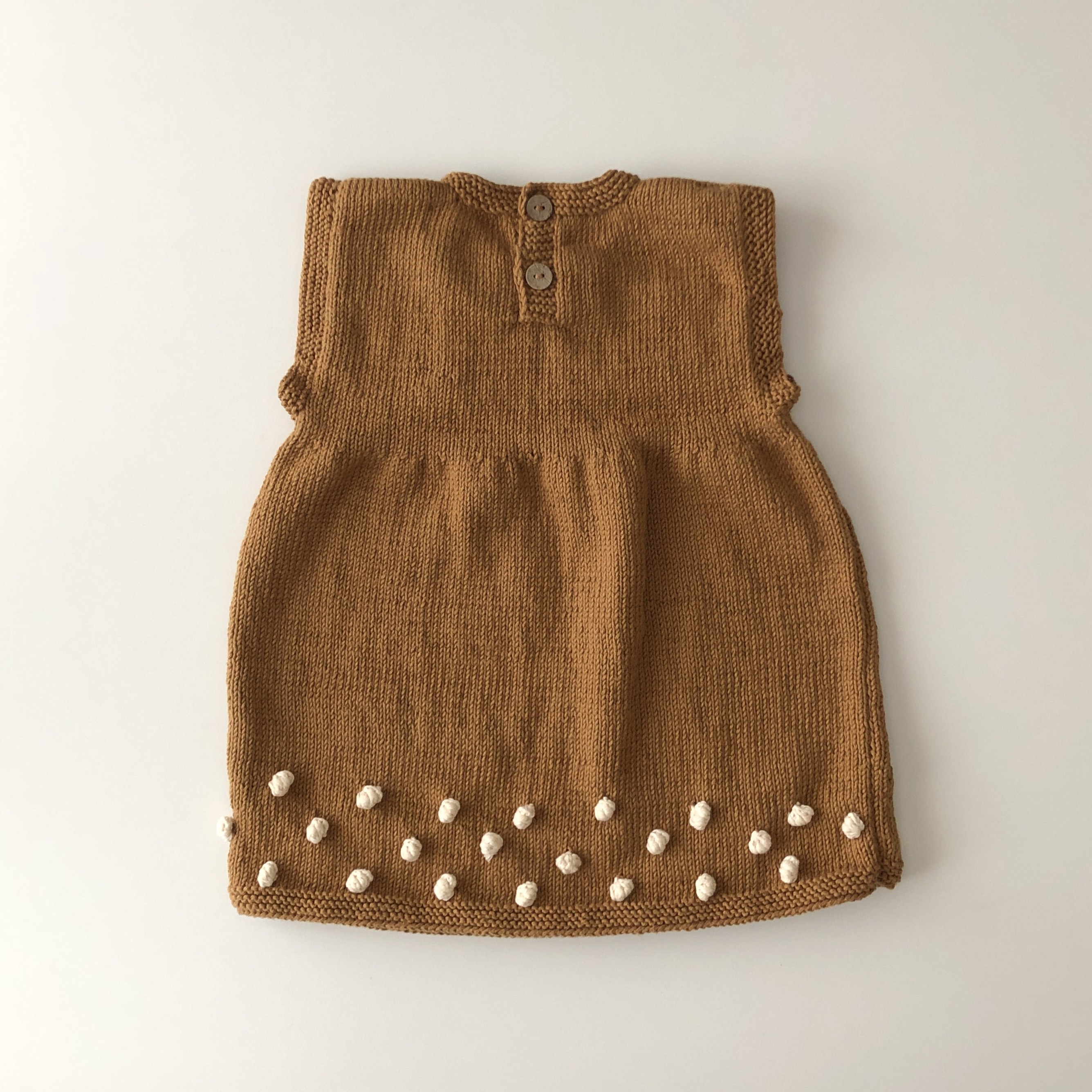 Popcorn Dress, biscuit+natural popcorns