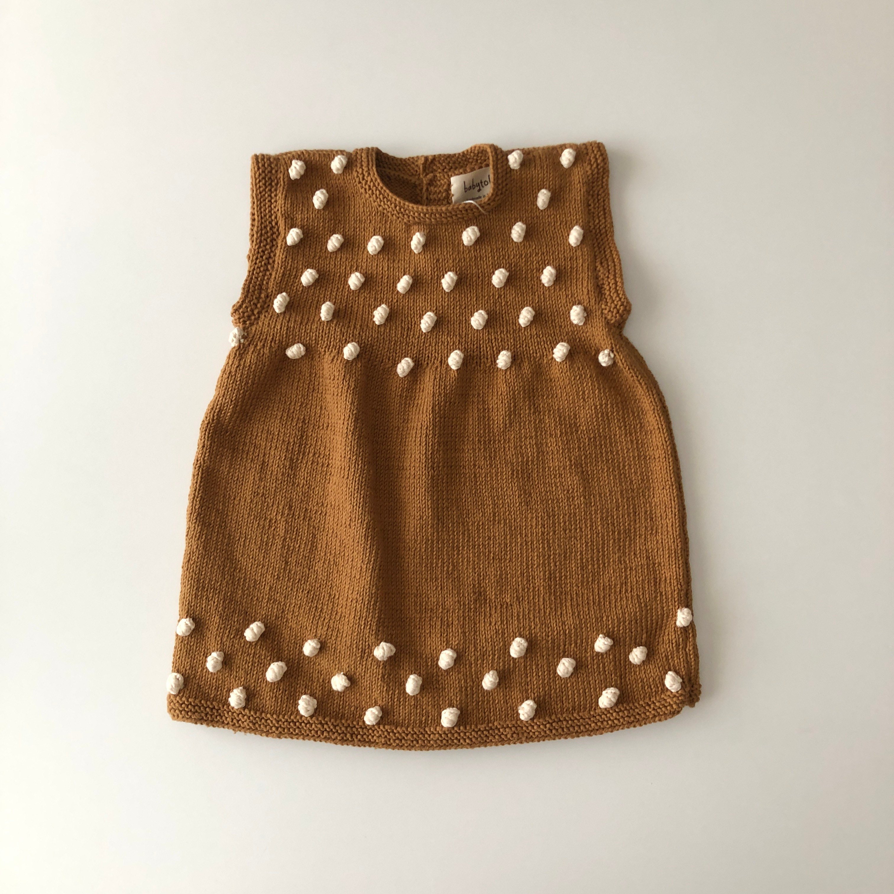Popcorn Dress, biscuit+natural popcorns