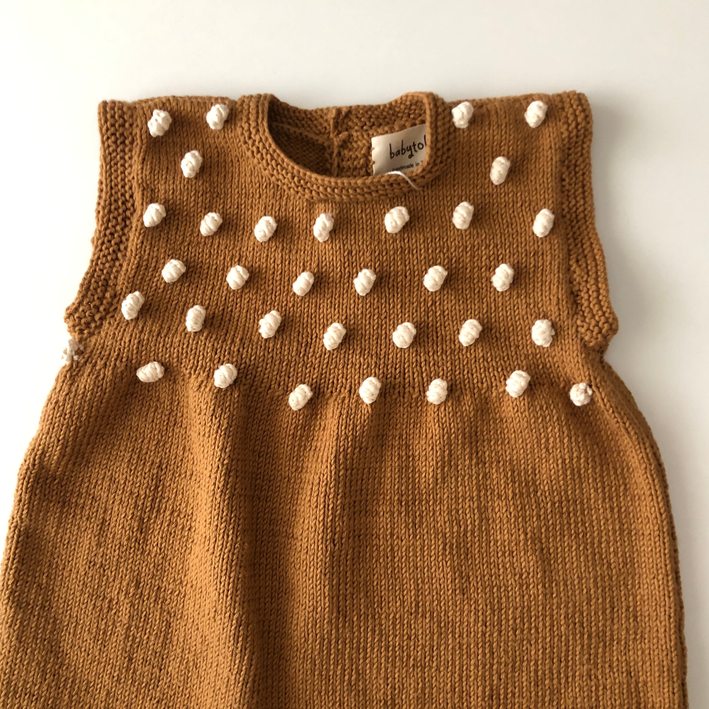 Popcorn Dress, biscuit+natural popcorns
