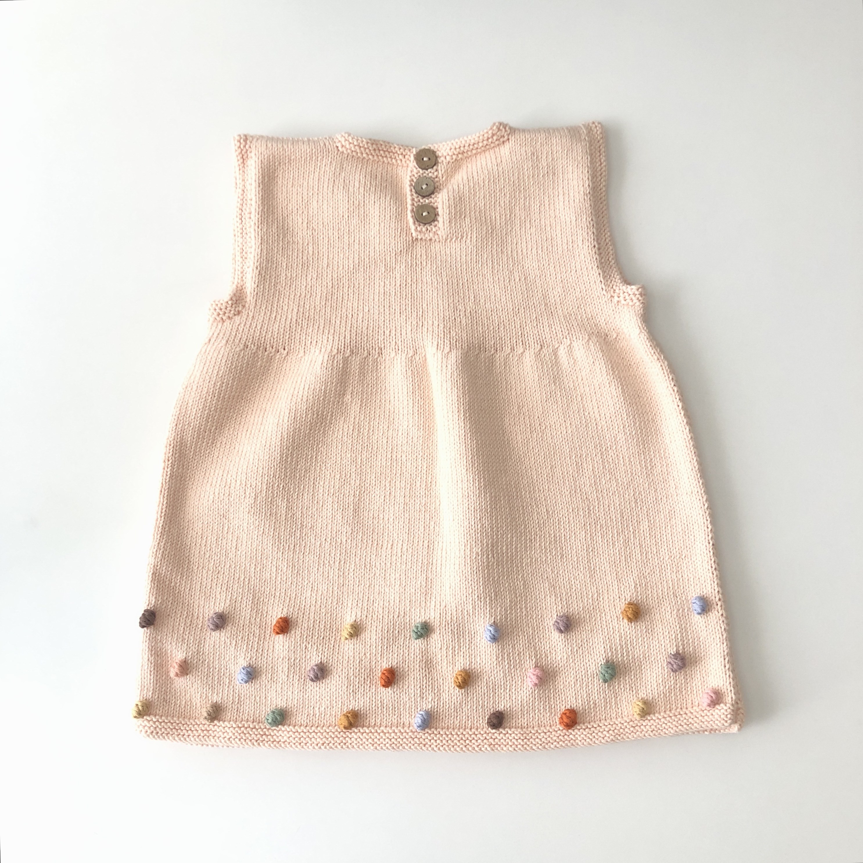 Popcorn Dress, Melon × Rainbow popcorns