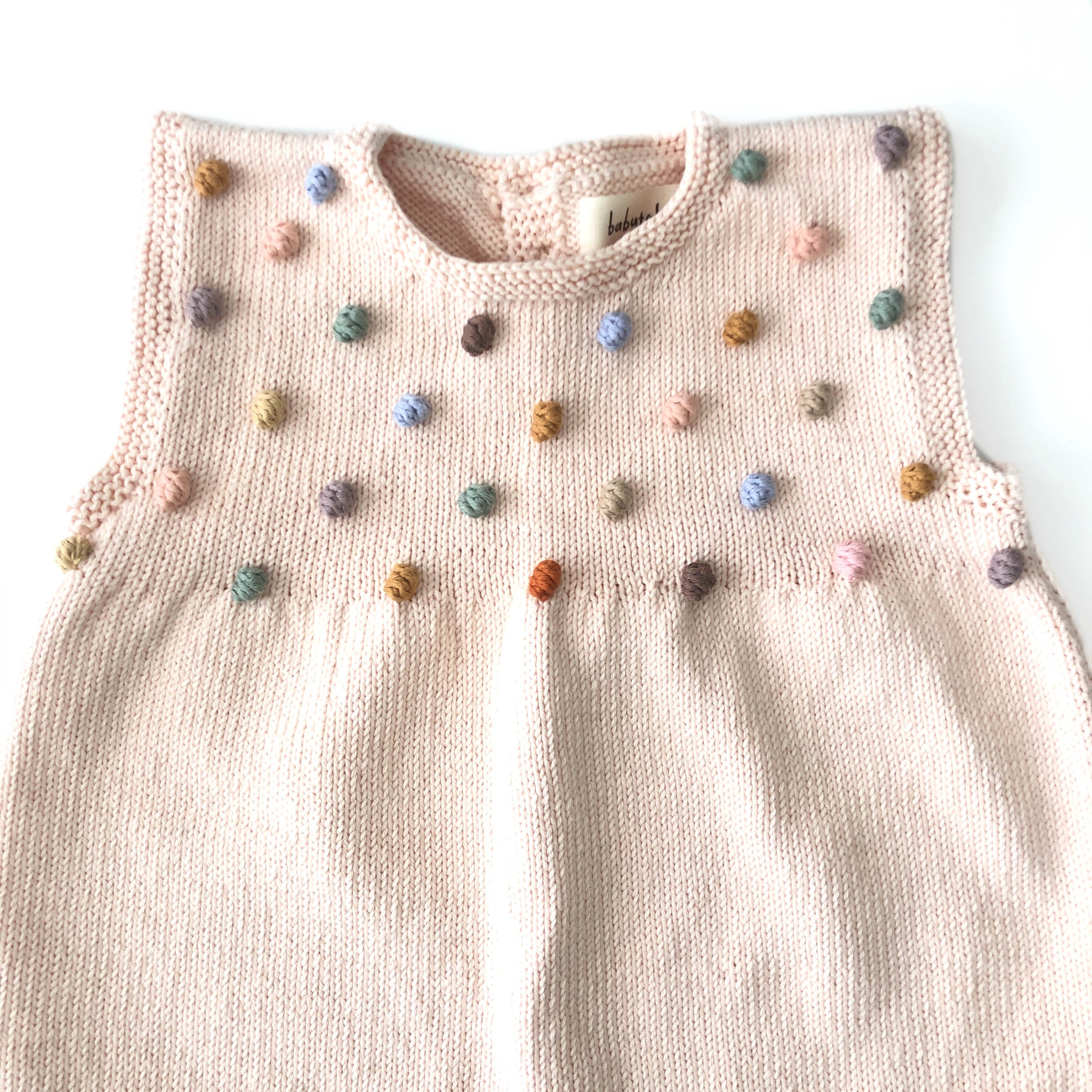 Popcorn Dress, Melon × Rainbow popcorns