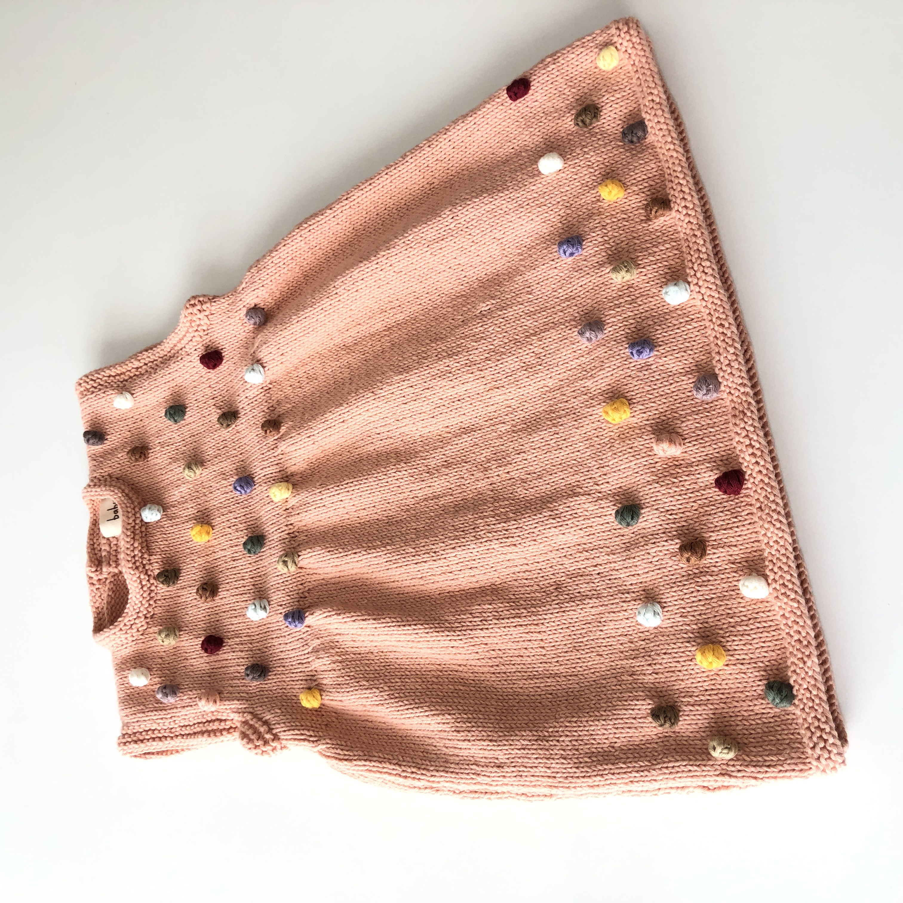 Popcorn Dress, Papaya × Rainbow popcorns