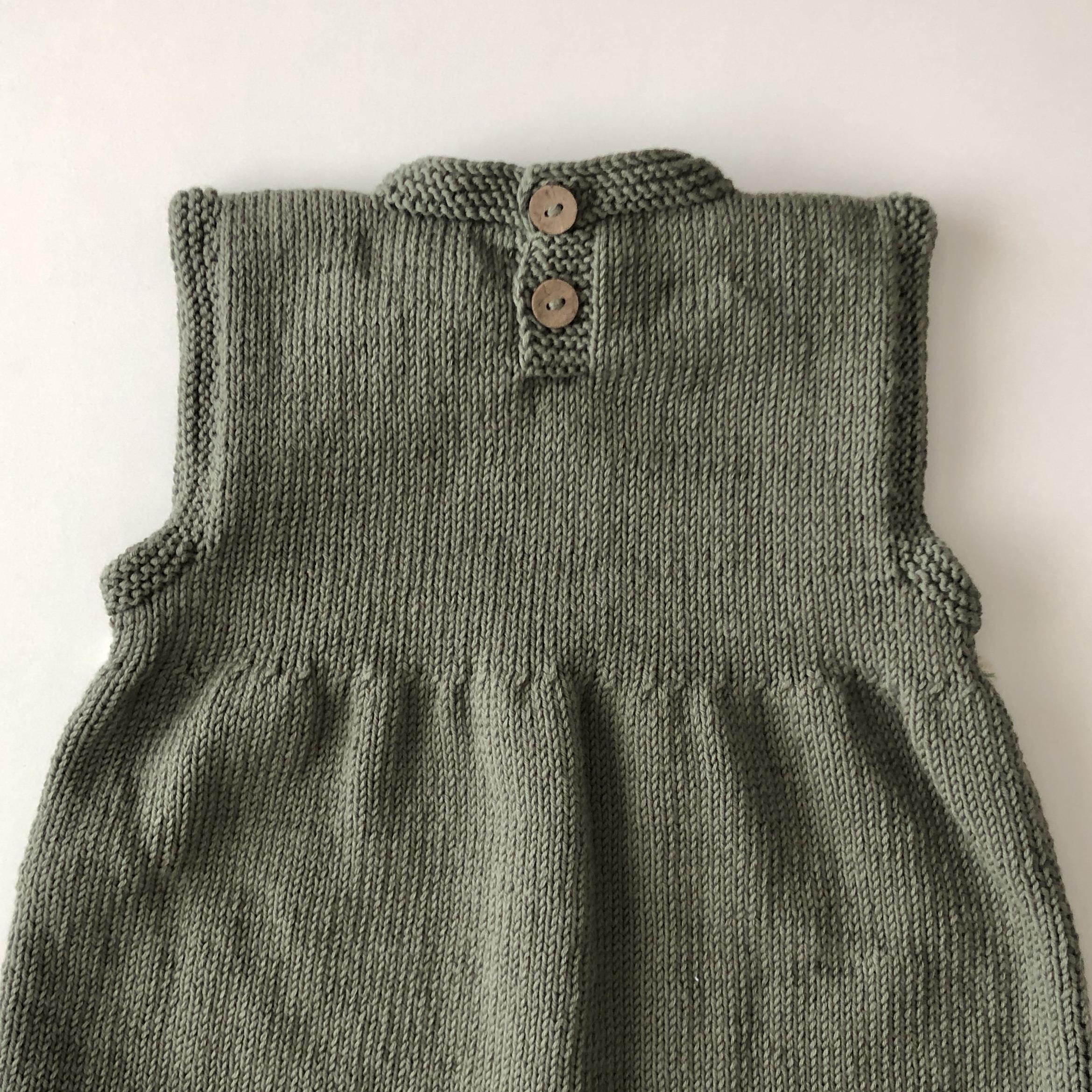 Popcorn Dress, Sage+tea garden