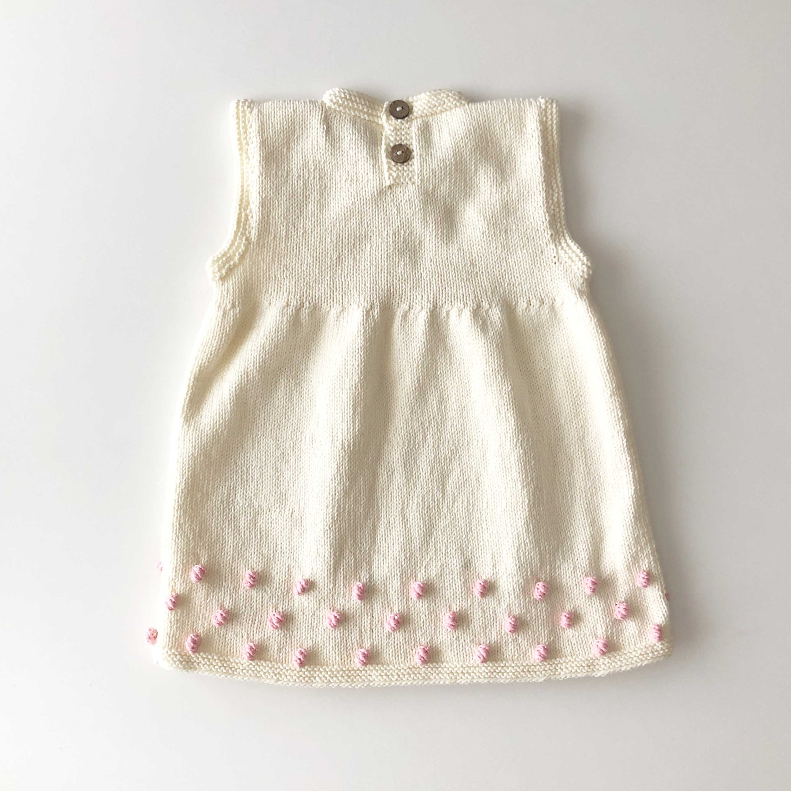 Popcorn Dress, Snow × Candy pink popcorns