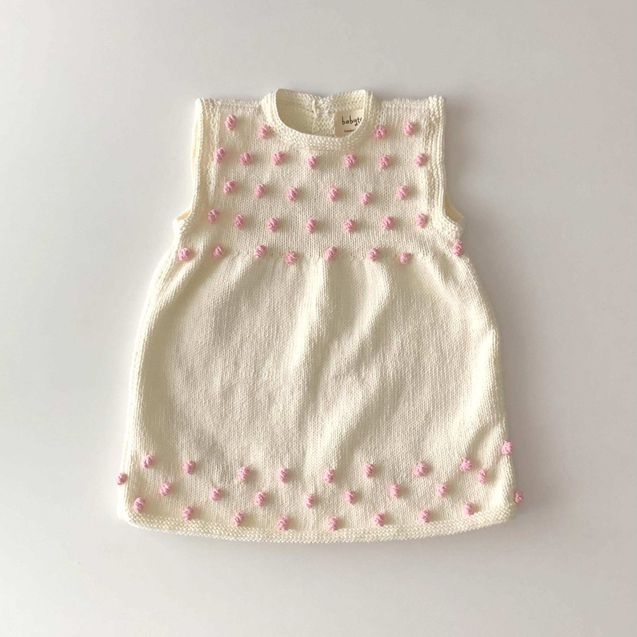 Popcorn Dress, Snow+candy pink