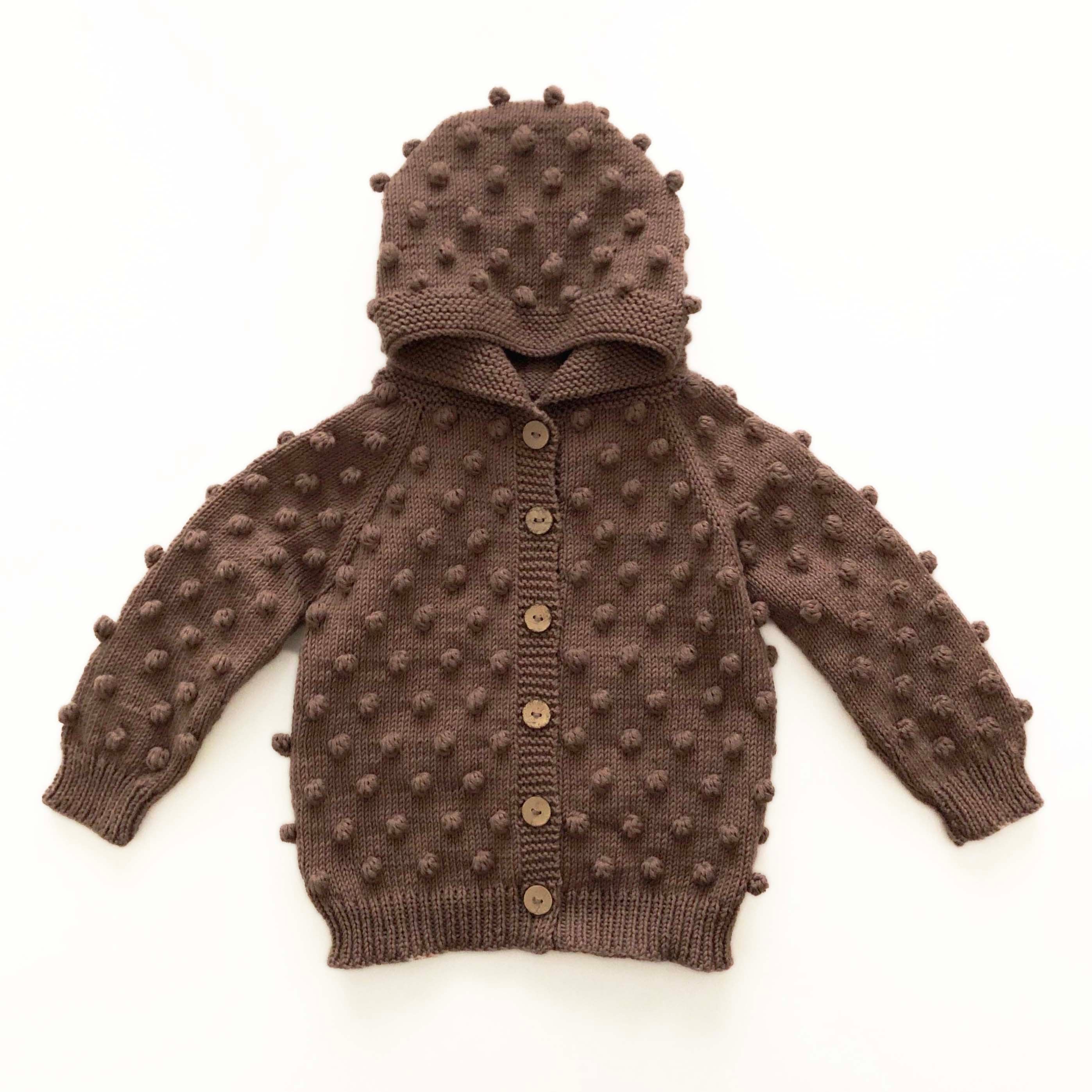 Popcorn Hoodie Cardigan, Mink