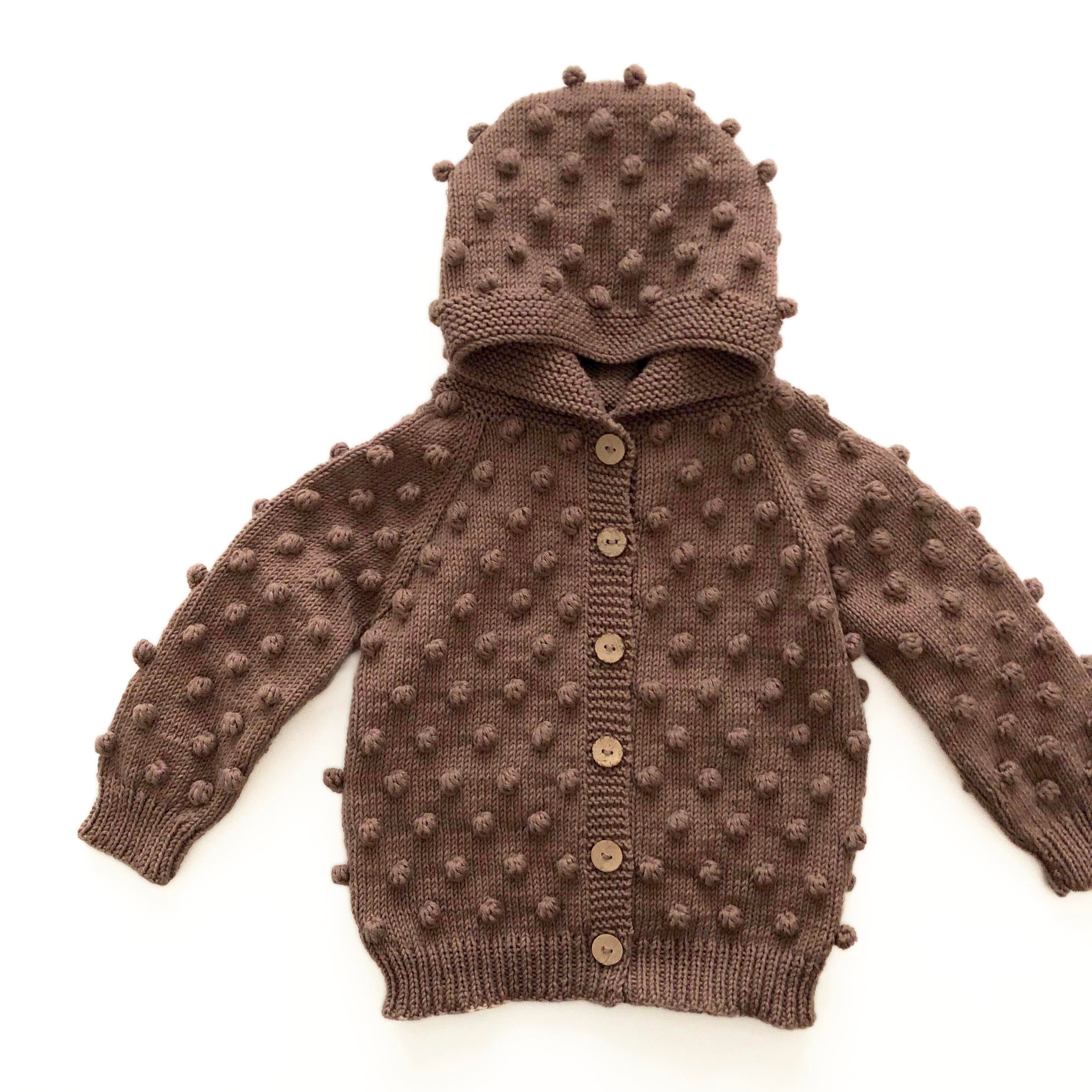 Popcorn Hoodie Cardigan, Mink