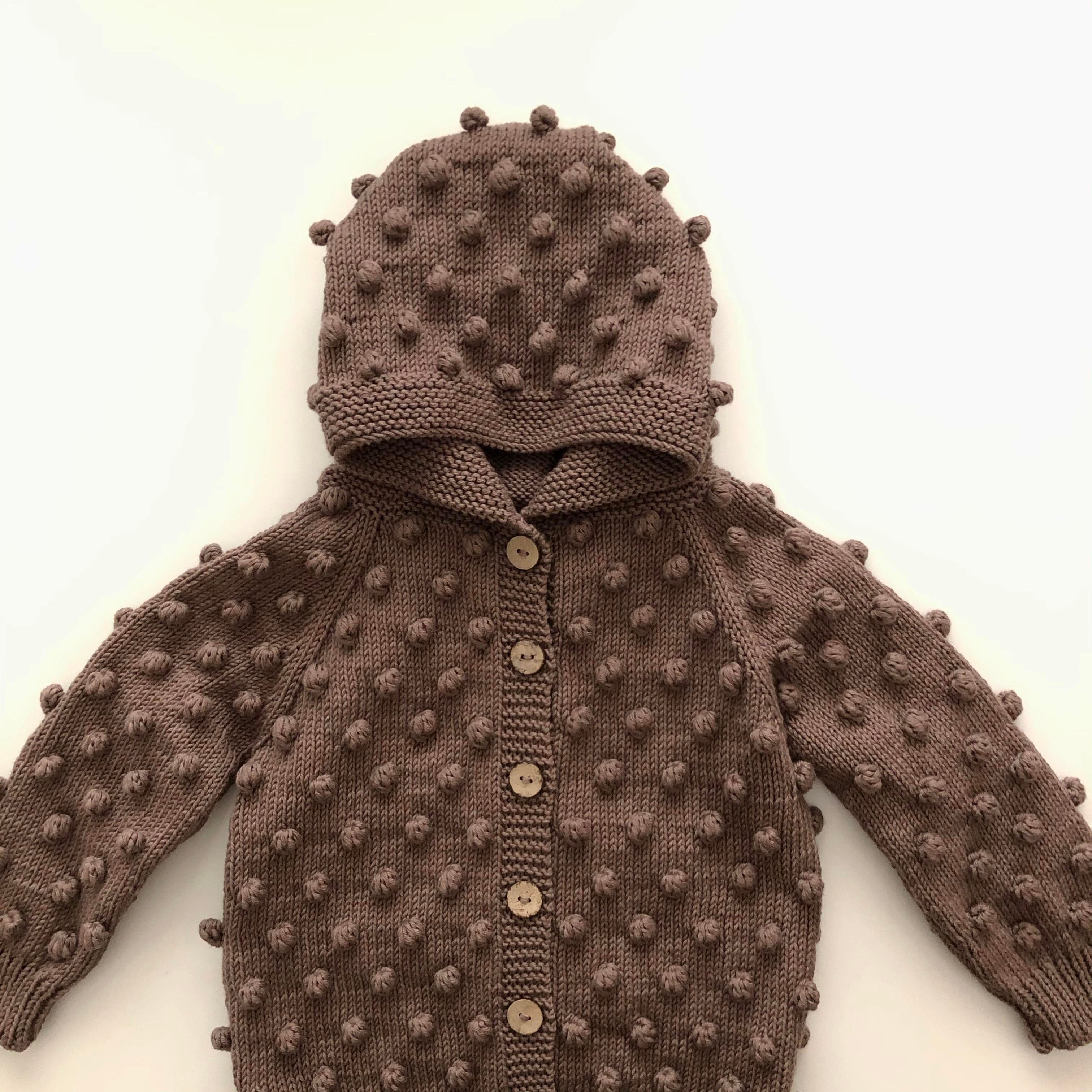 Popcorn Hoodie Cardigan, Mink
