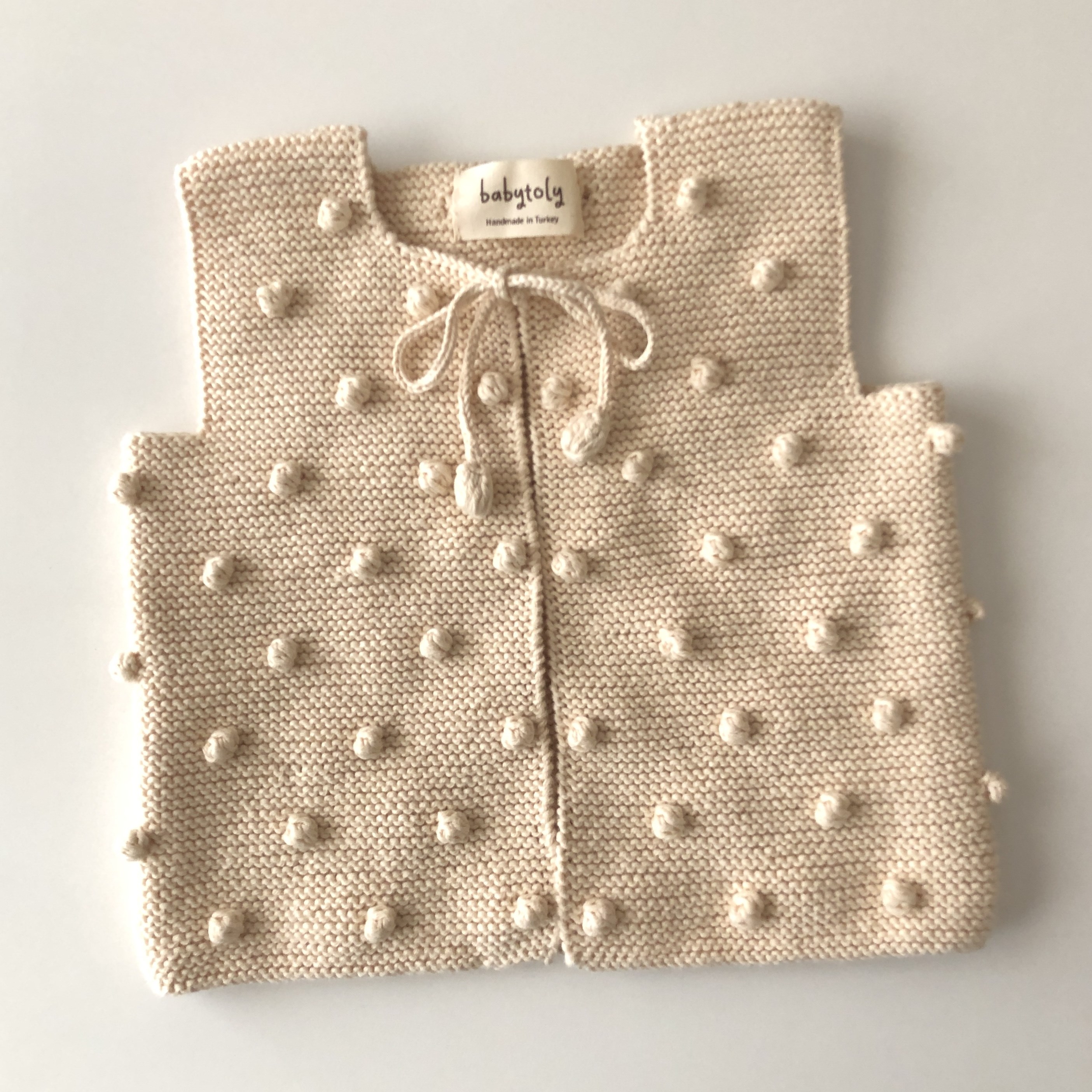 Popcorn Vest, Natural × Natural popcorns
