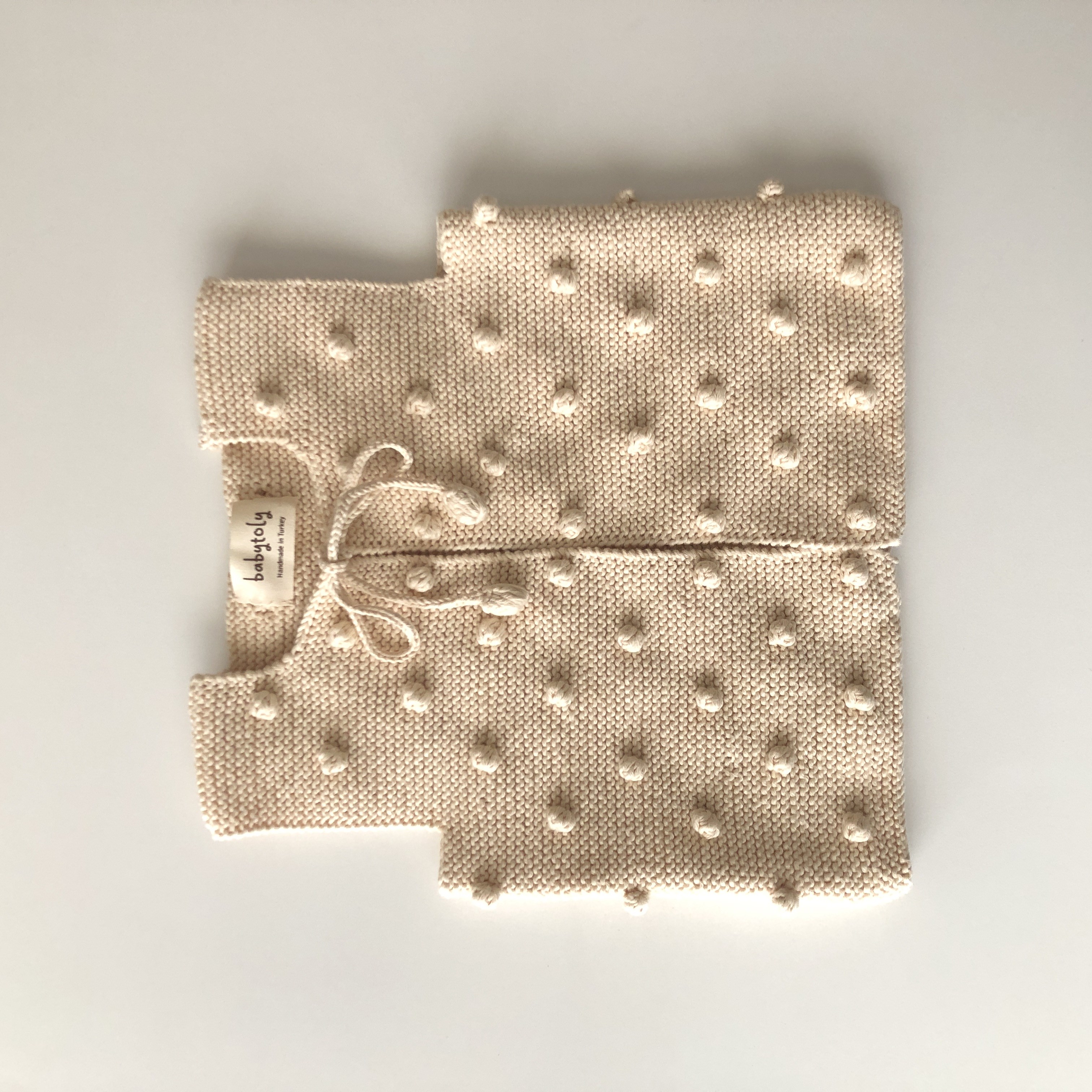 Popcorn Vest, Natural × Natural popcorns