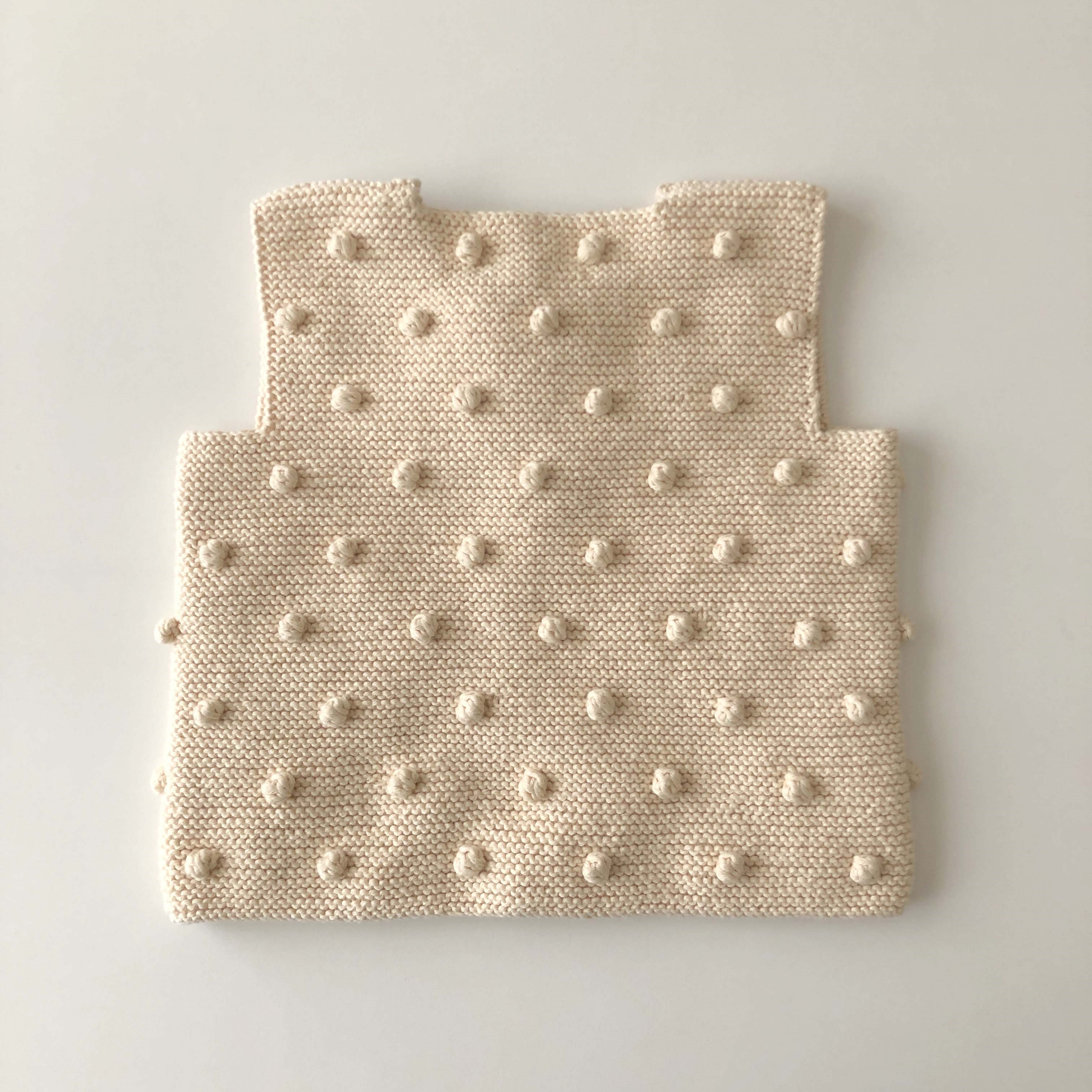 Popcorn Vest, Natural × Natural popcorns