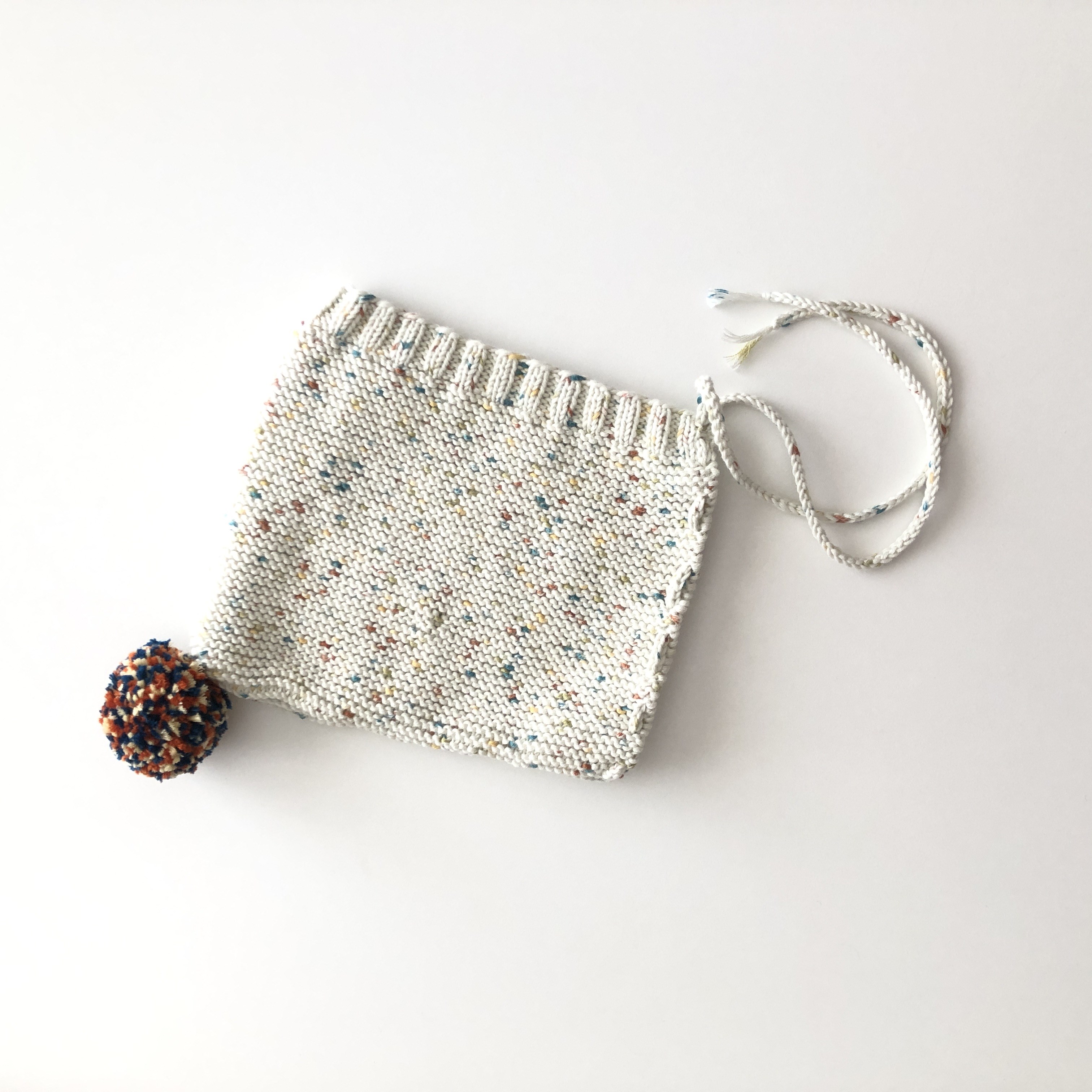 Rainbow Pompom Bonnet,  Exclusive Confetti - Four Seasons