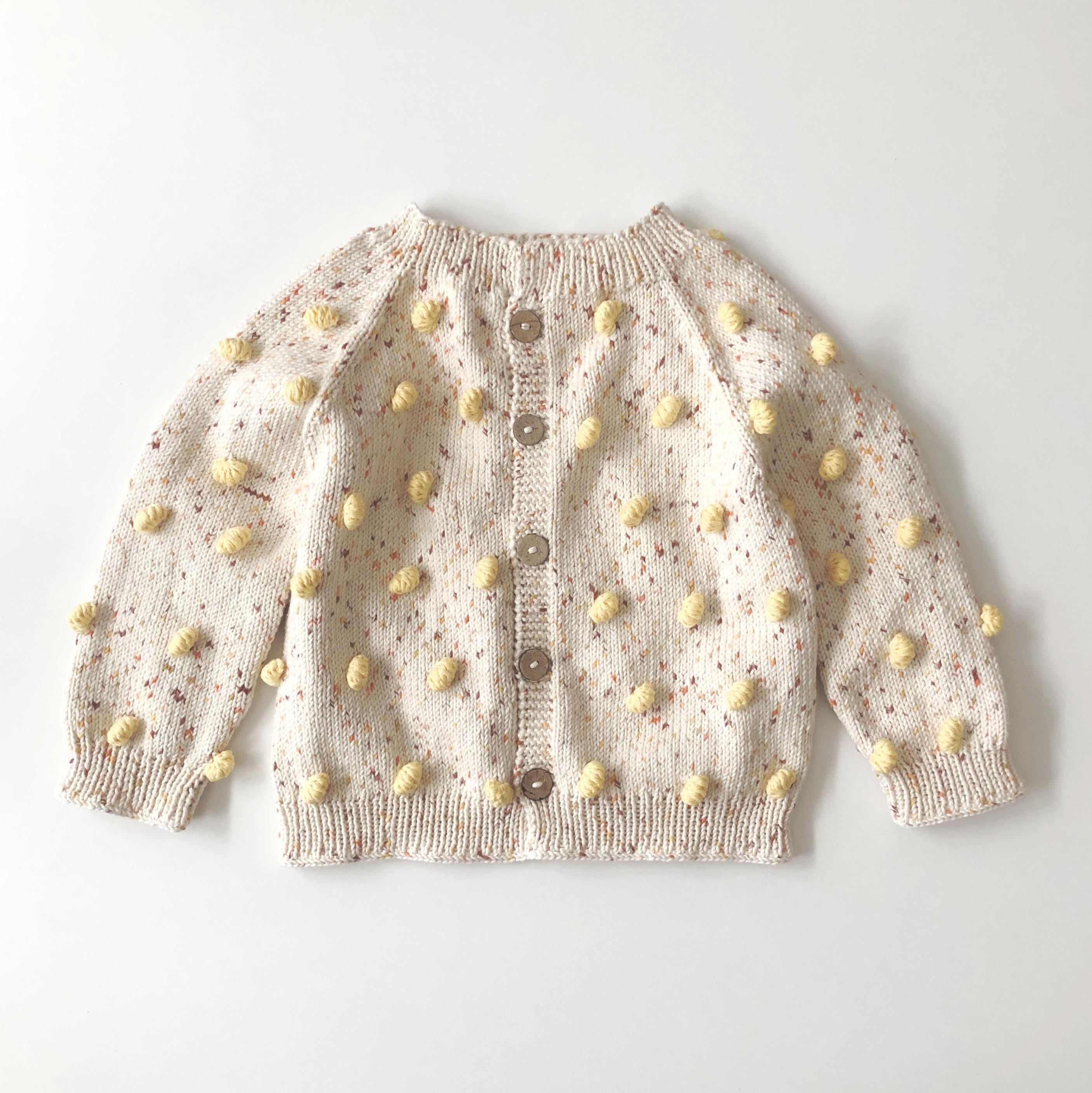 Rainbow Popcorn Cardigan,  Exclusive Confetti - Custom Color