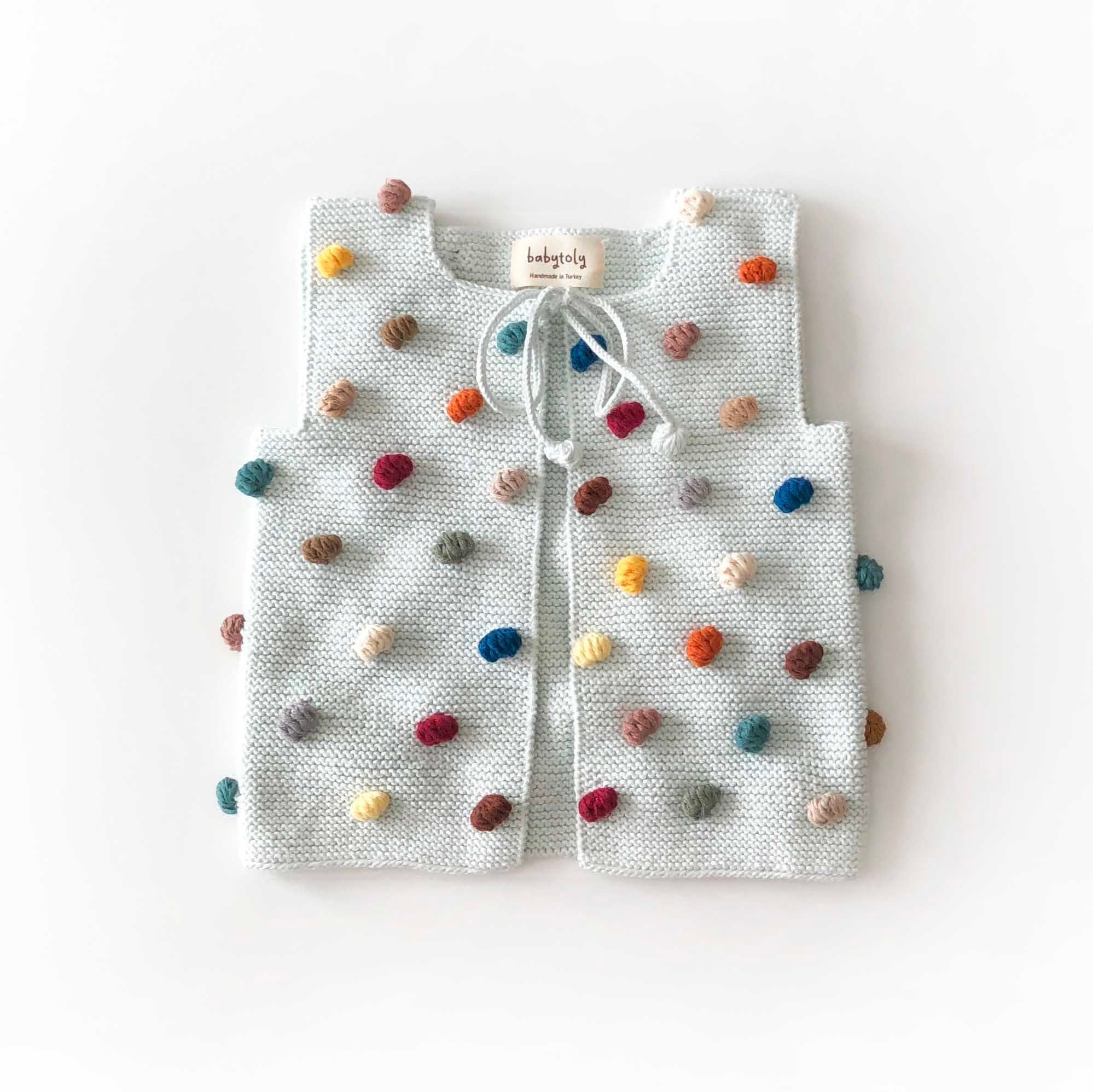 Rainbow Popcorn Vest, Sky