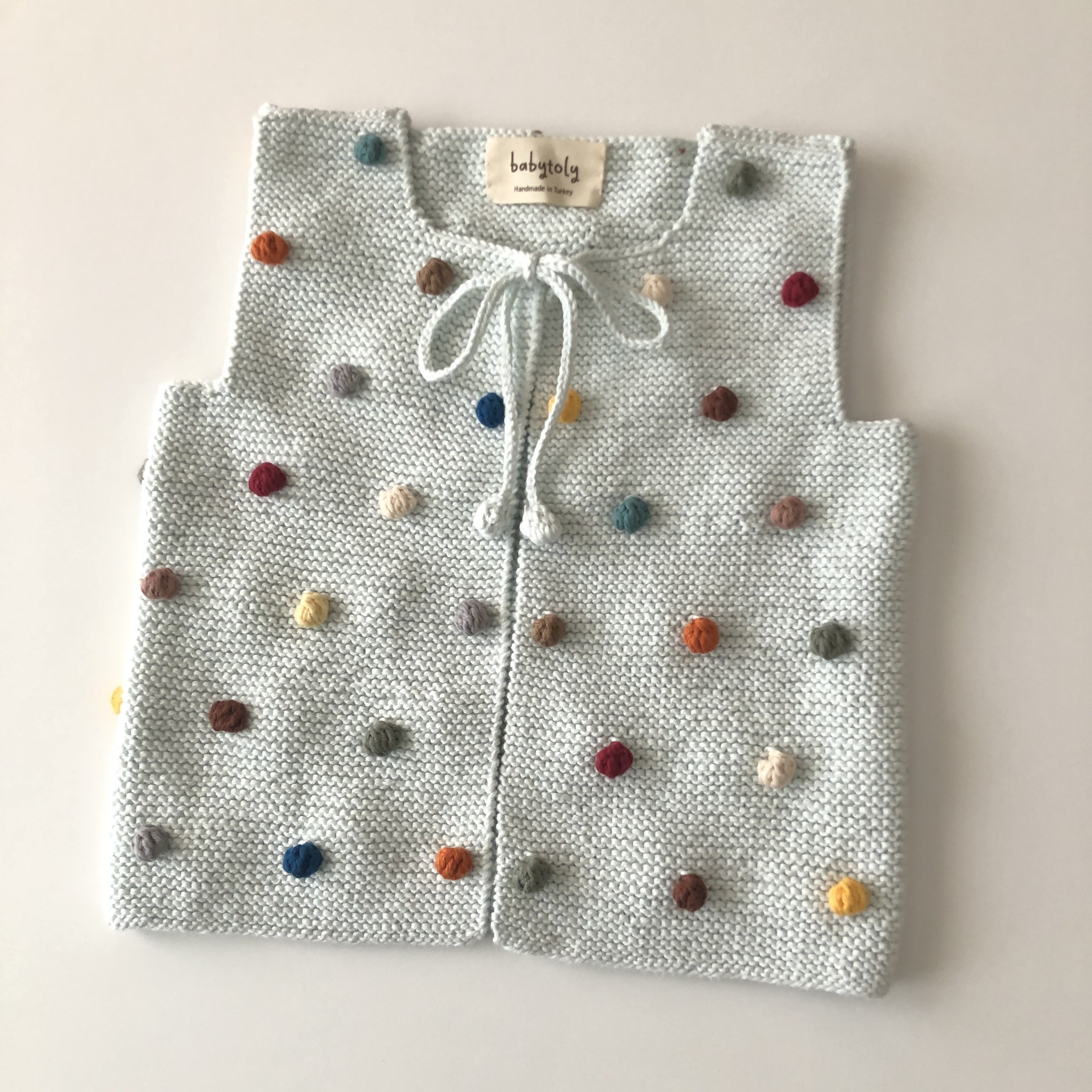 Rainbow Popcorn Vest, Sky