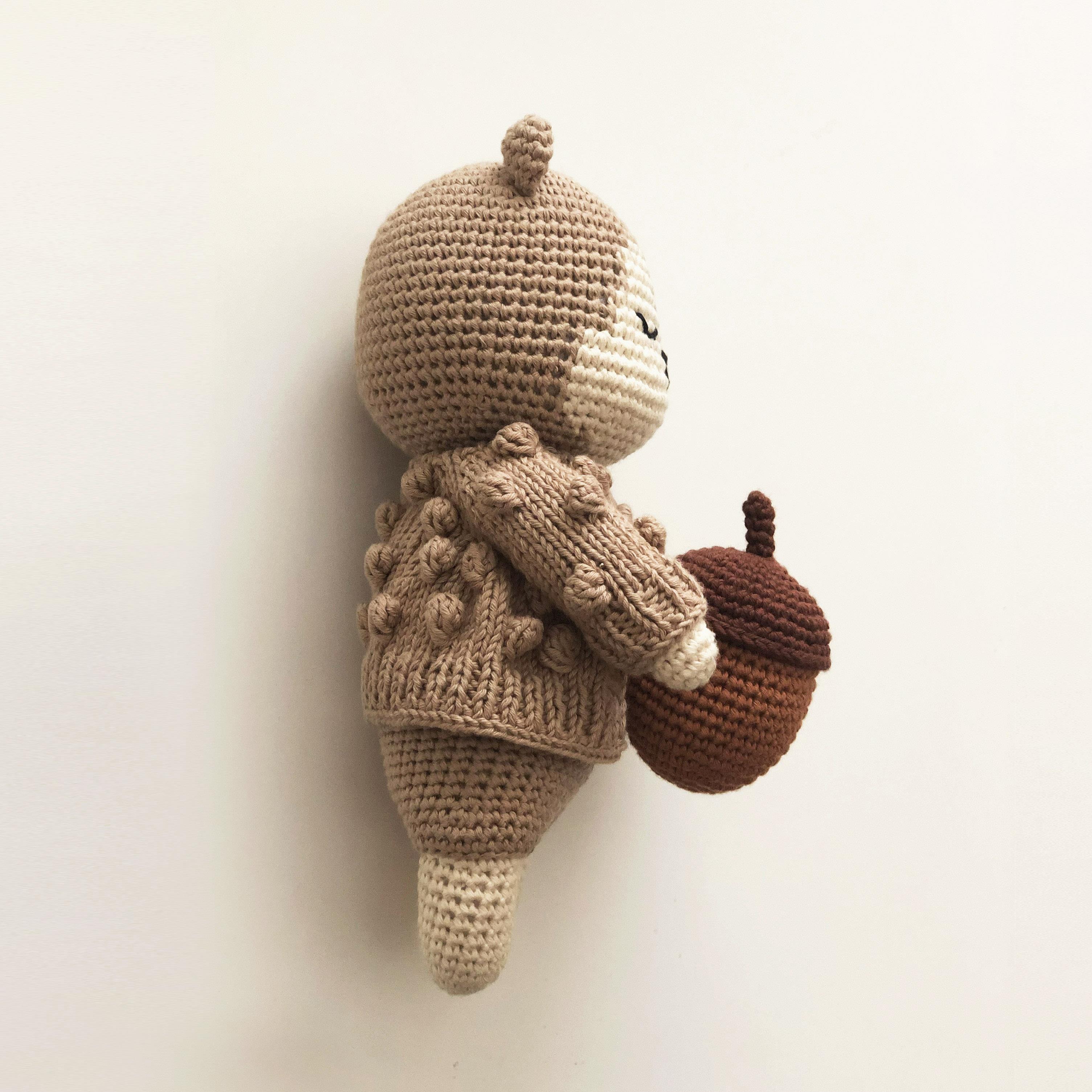 Squirrel + Acorn + Popcorn Cardigan Set, Custom Color