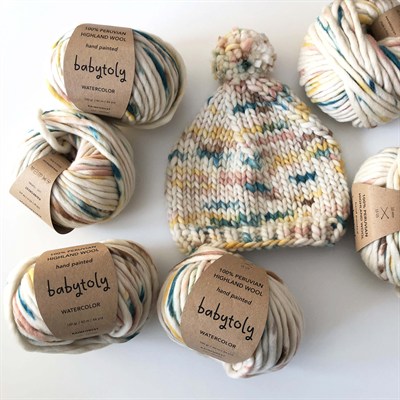 100% Peruvian Highland Wool Yarn - Rainforest, watercolor dye