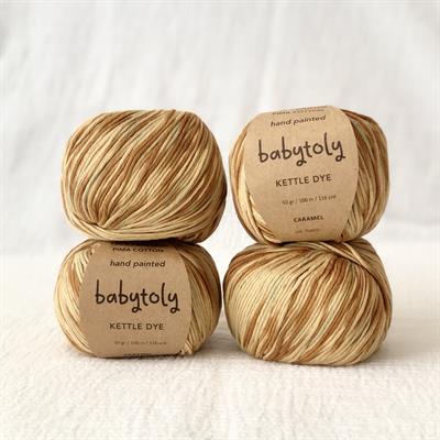 100% Peruvian Pima Cotton Yarn - CARAMEL KETTLE DYE
