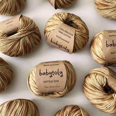 100% Peruvian Pima Cotton Yarn - CARAMEL KETTLE DYE