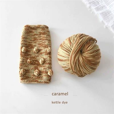 100% Peruvian Pima Cotton Yarn - CARAMEL KETTLE DYE