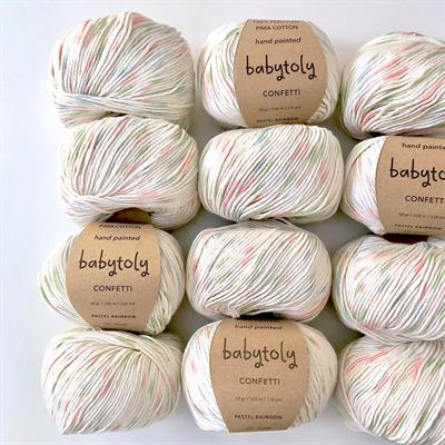 100% Peruvian Pima Cotton Yarn - PASTEL RAINBOW