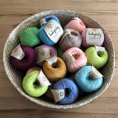 12 Yarn Bundles - Organic Cotton Yarn (choose colors)