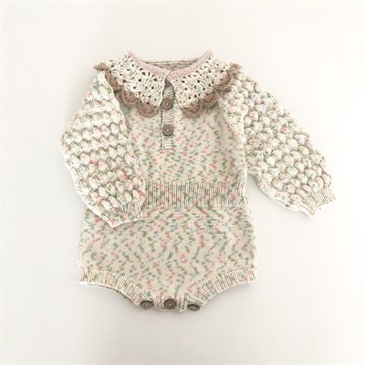 Adele Romper with collar, Exclusive confetti - custom color
