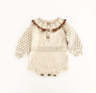 Adele Romper with collar, Exclusive confetti - Pumpkin Spice