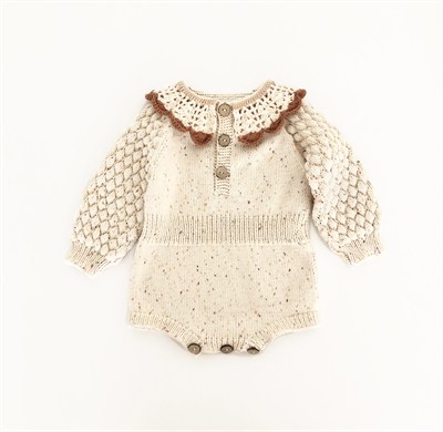 Adele Romper with collar, Exclusive confetti - custom color