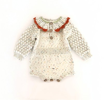 Adele Romper with collar, Exclusive confetti - custom color