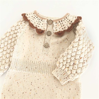 Adele Romper with collar, Exclusive confetti - Pumpkin Spice