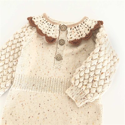 Adele Romper with collar, Exclusive confetti - custom color