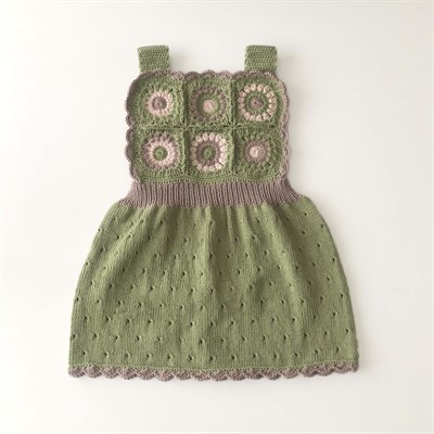 Arende Dress, Matcha base × Powder pink, Taupe