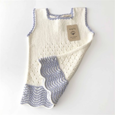 Artemis Dress / 2 Color, Snow × Periwinkle